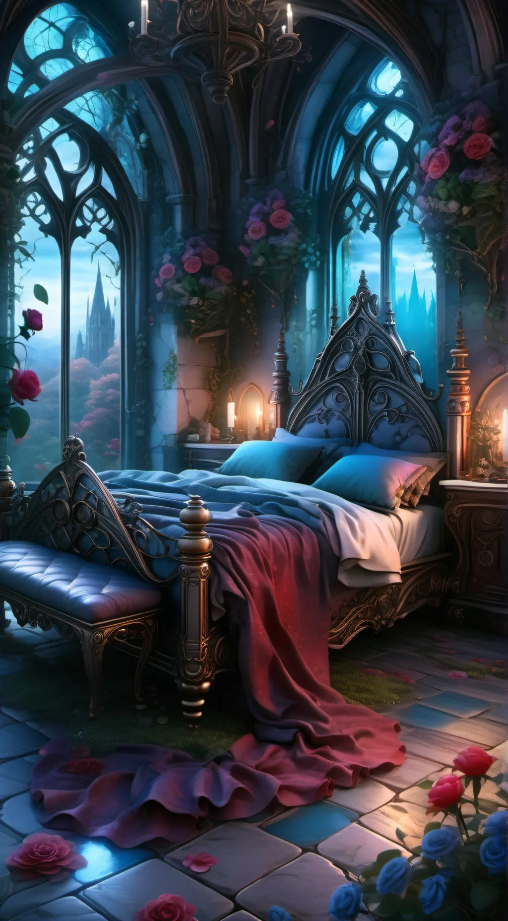 ai character: Md sleep over background