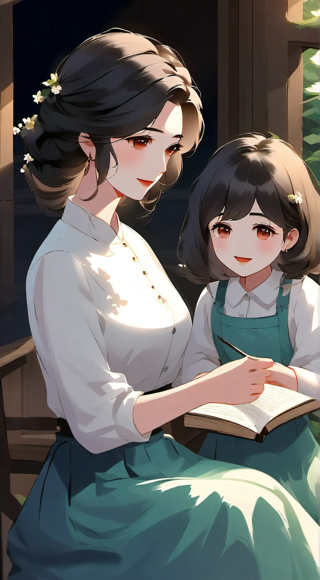 ai character: Daugher and nanny background