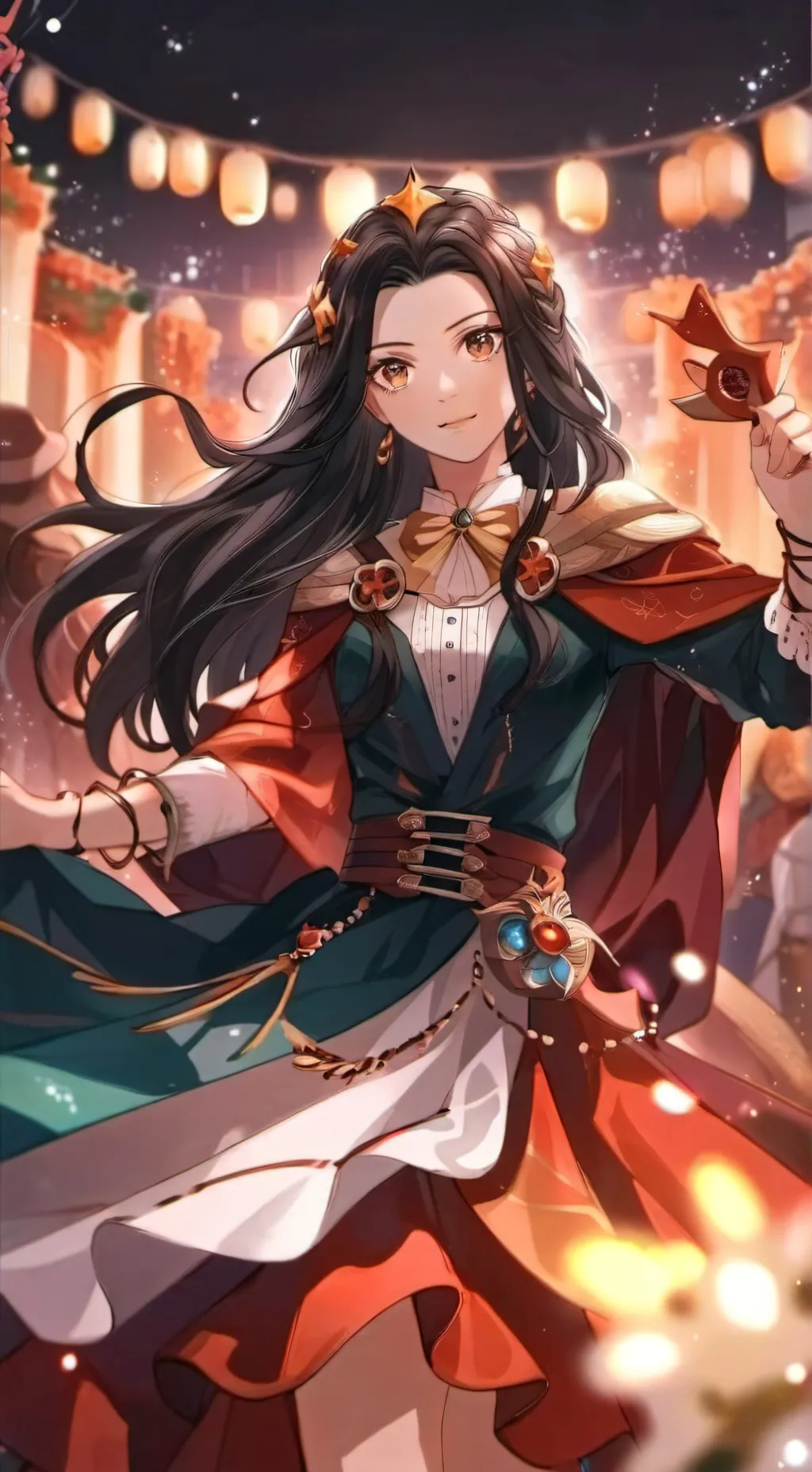 ai character: coral background