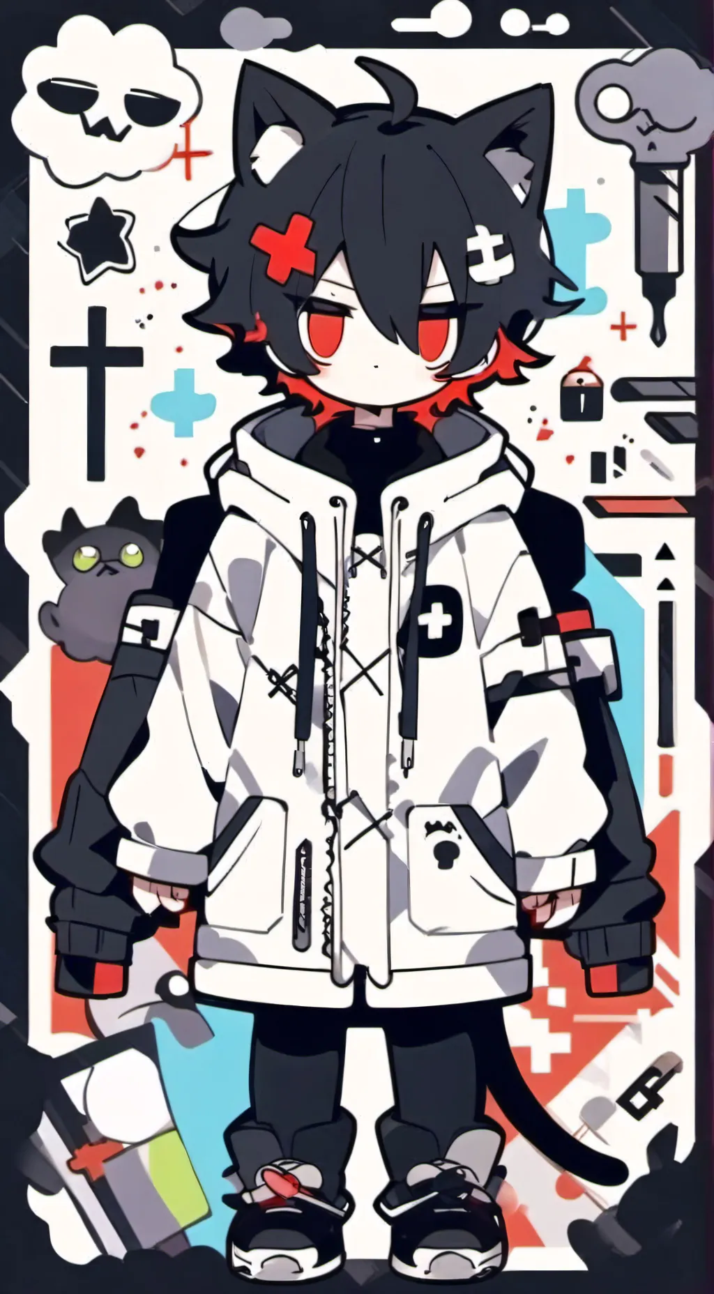 ai character: fpe (GREEN) background