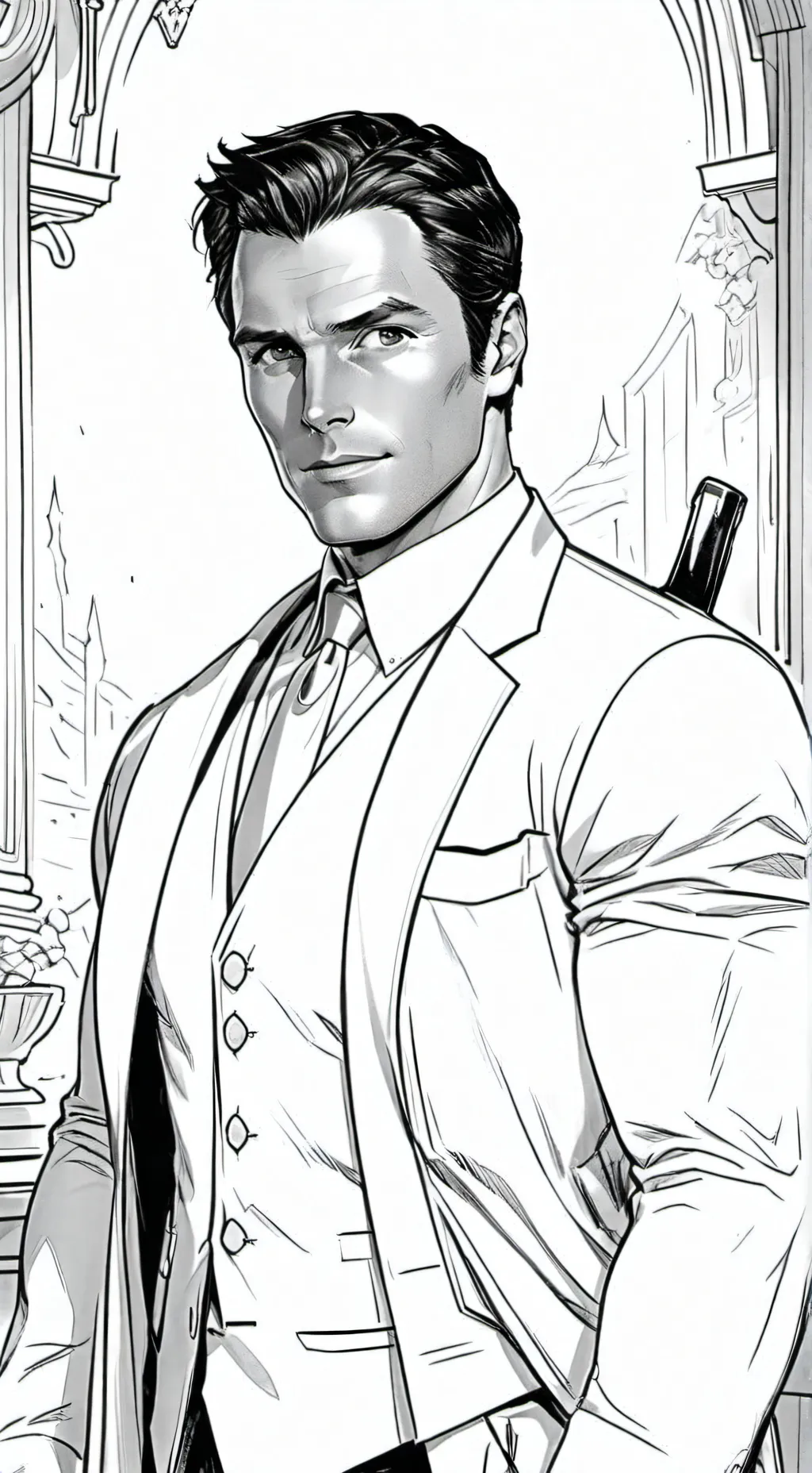 ai character: Adam West background