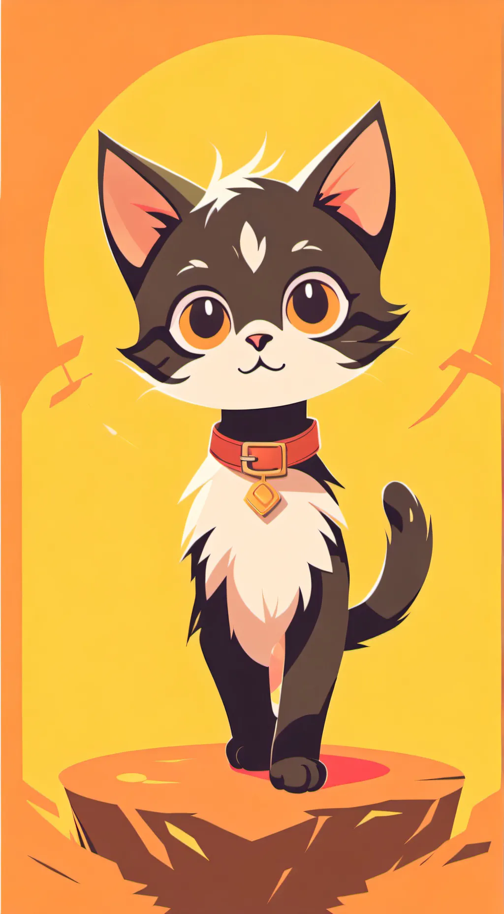 ai character: Evil kitten background