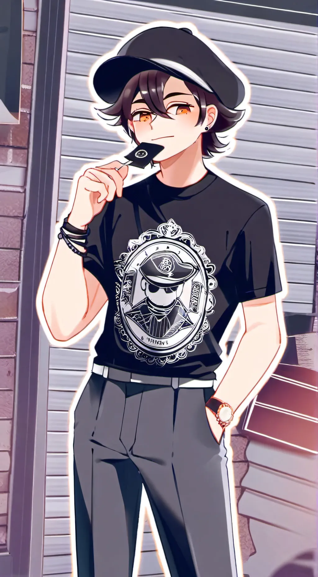 ai character: 🧐💞💋❤🧐 background