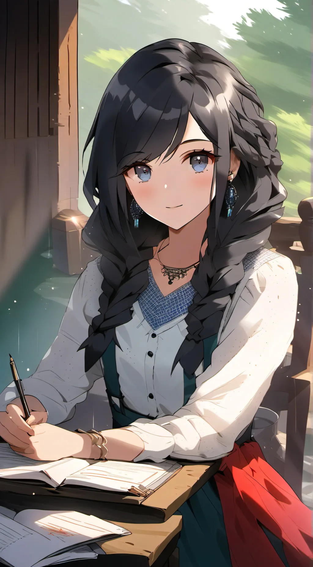 ai character: Jennifer  background