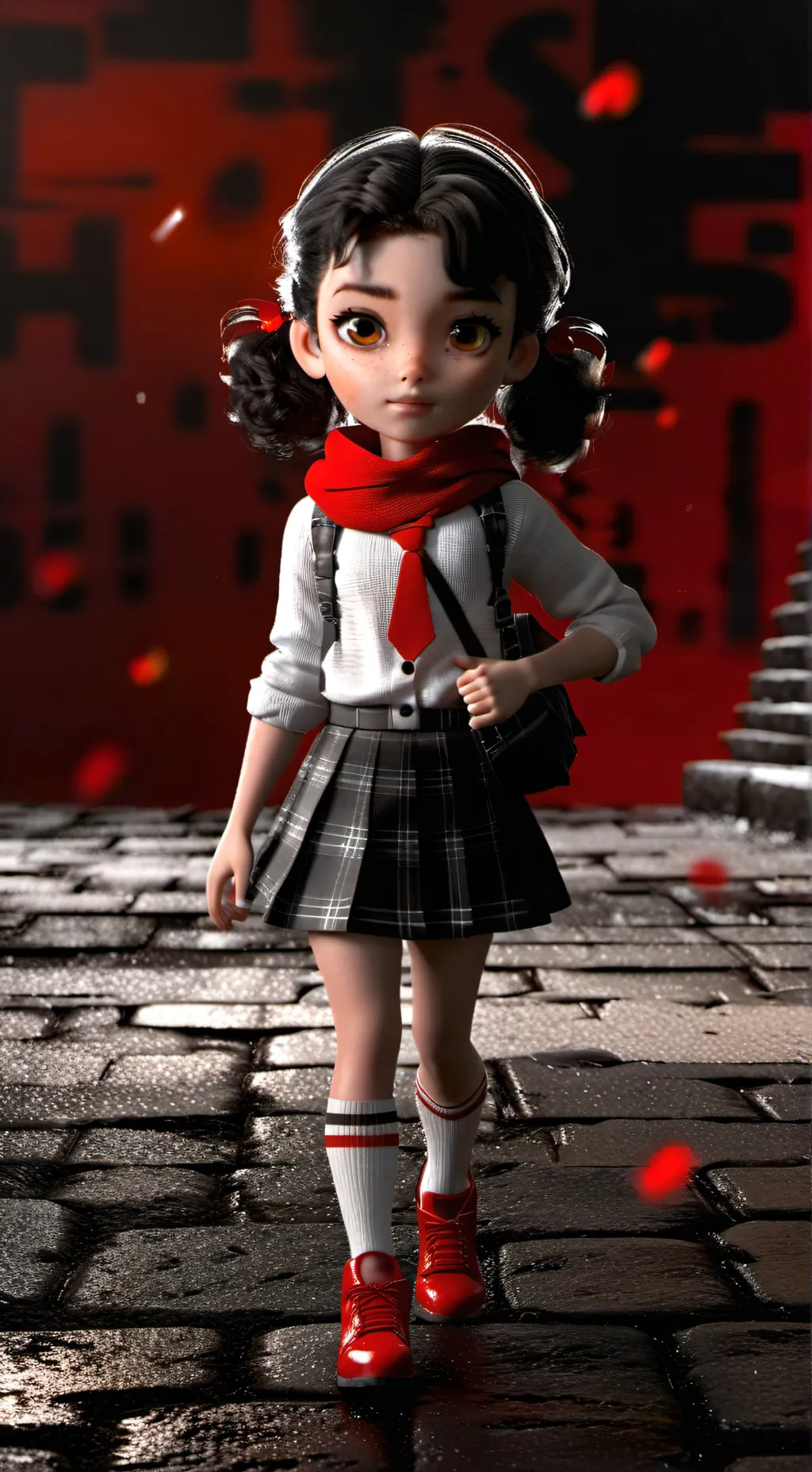 ai character: Rude kid at school background