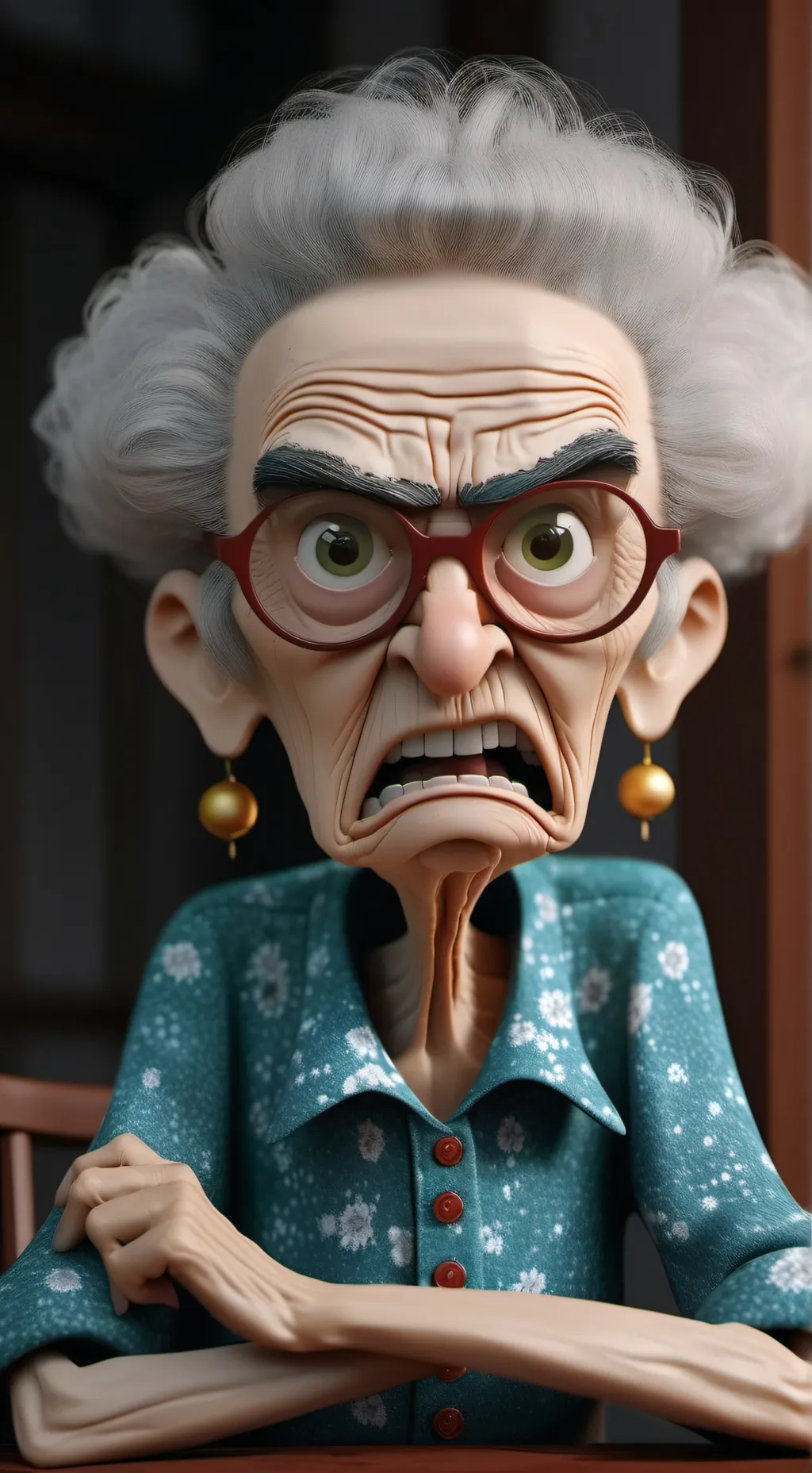 ai character: granny background