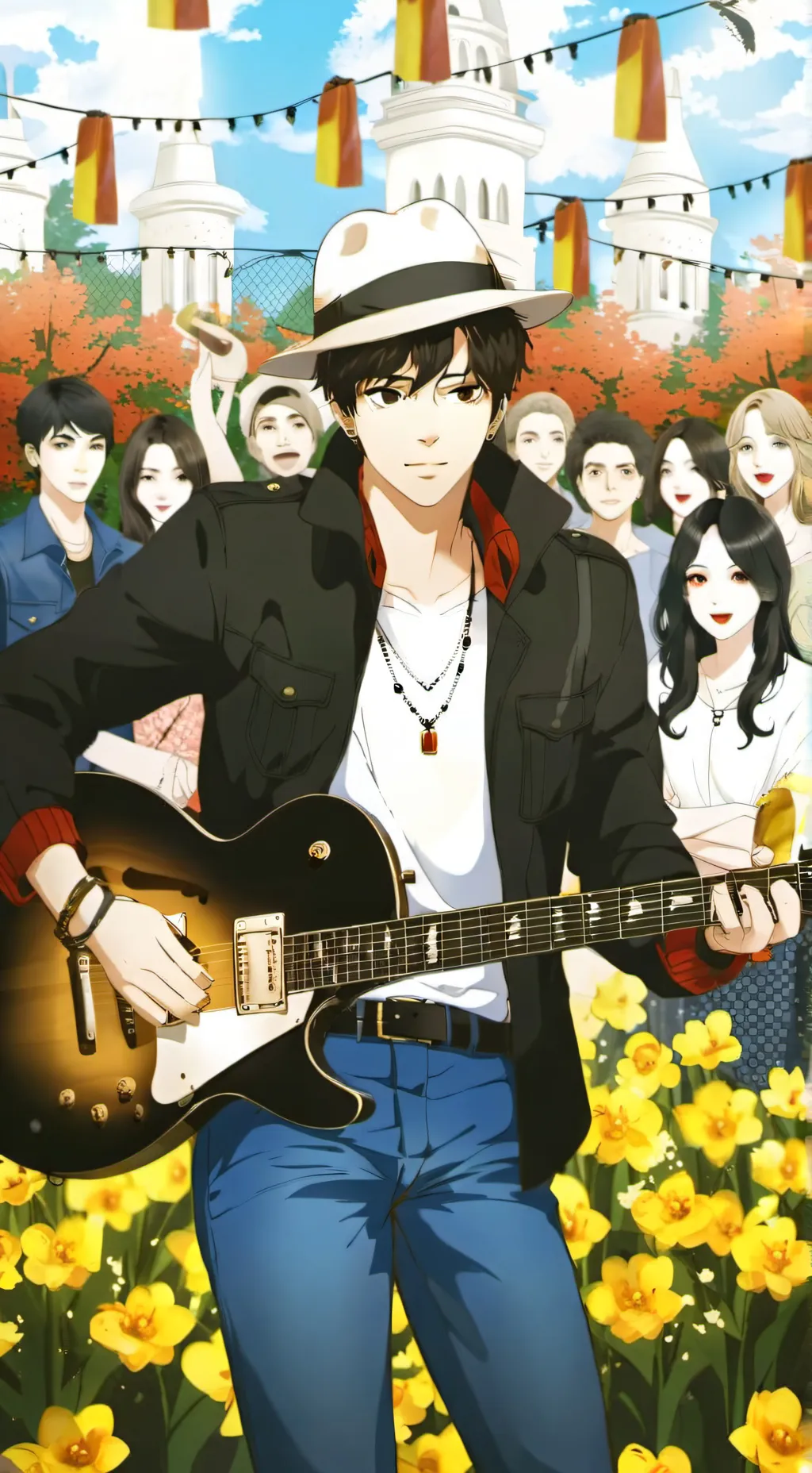 ai character: Bruno Mars. background