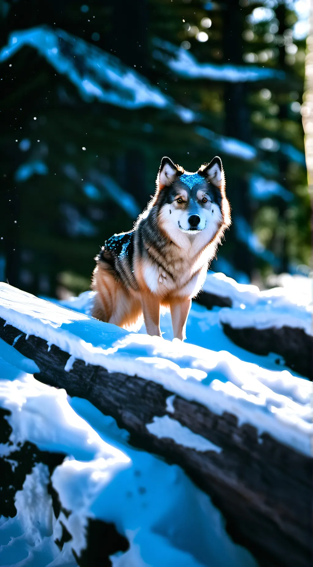 ai character: Mha snow background