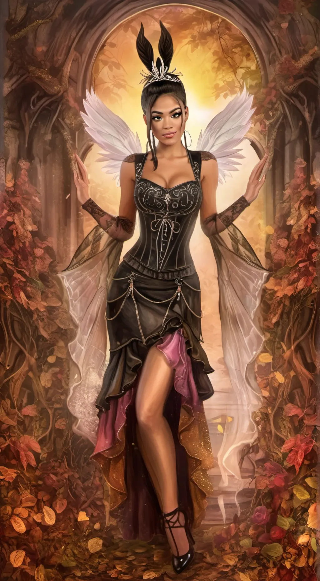 ai character: champagne  background