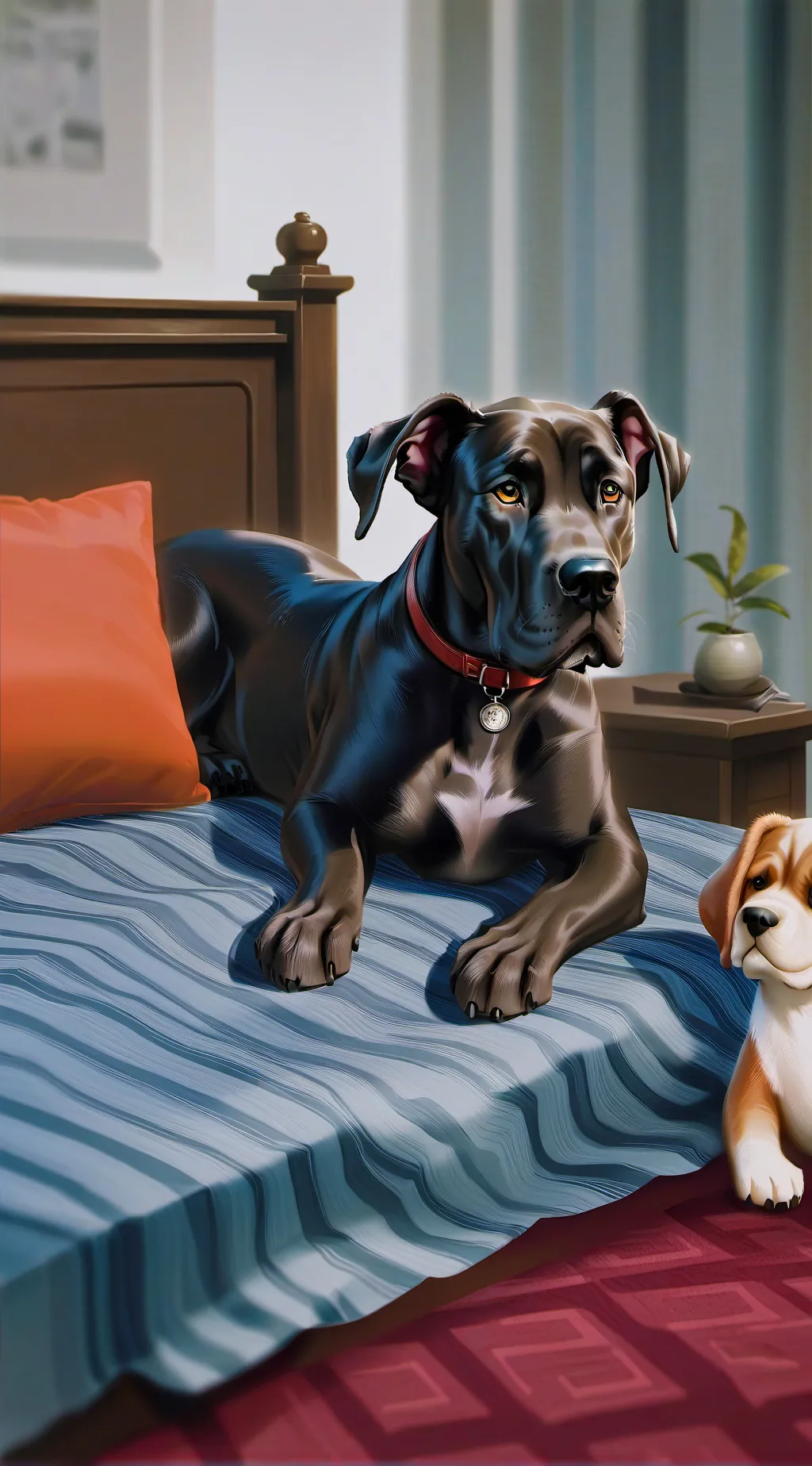 ai character: Great Dane background