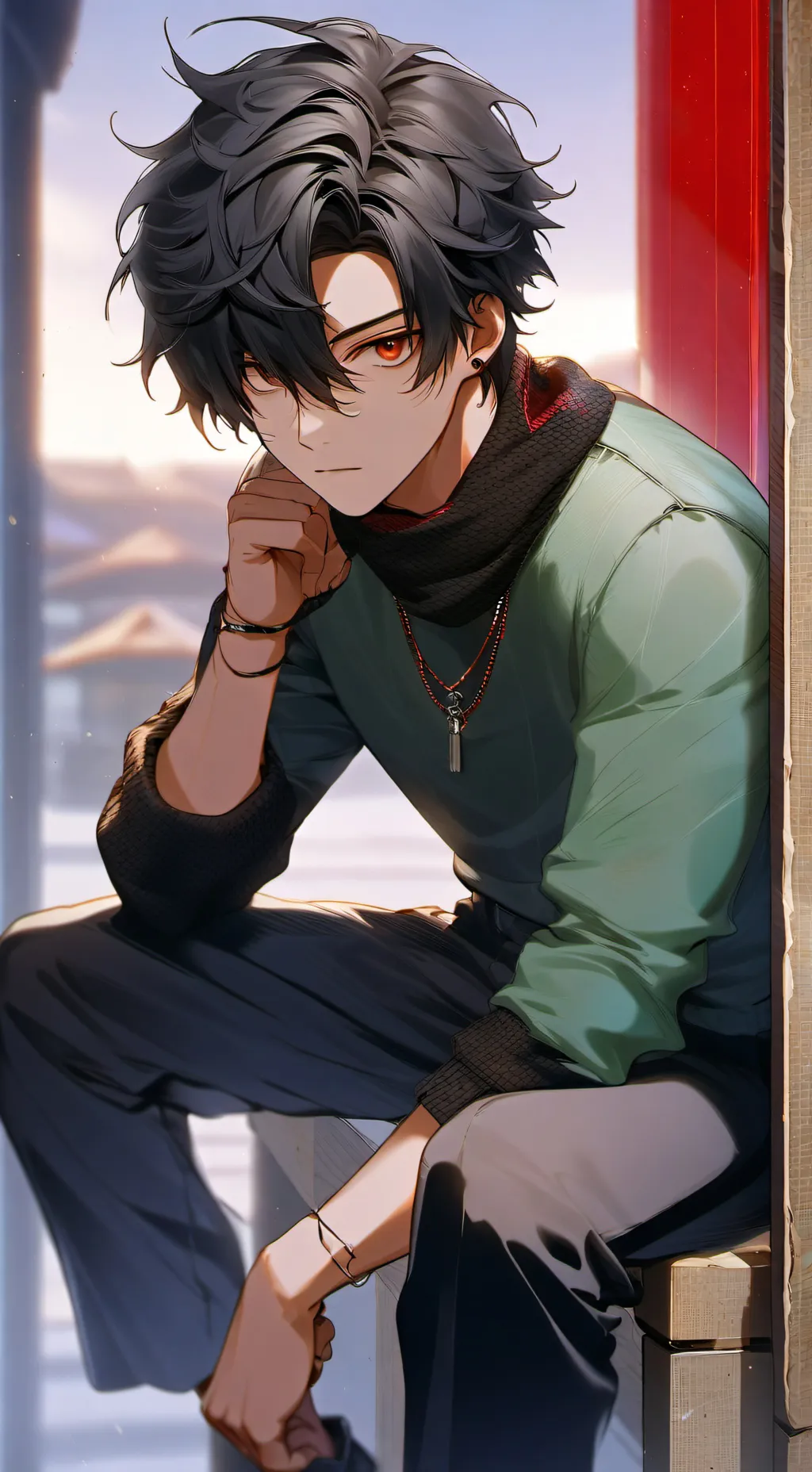 ai character: stile background