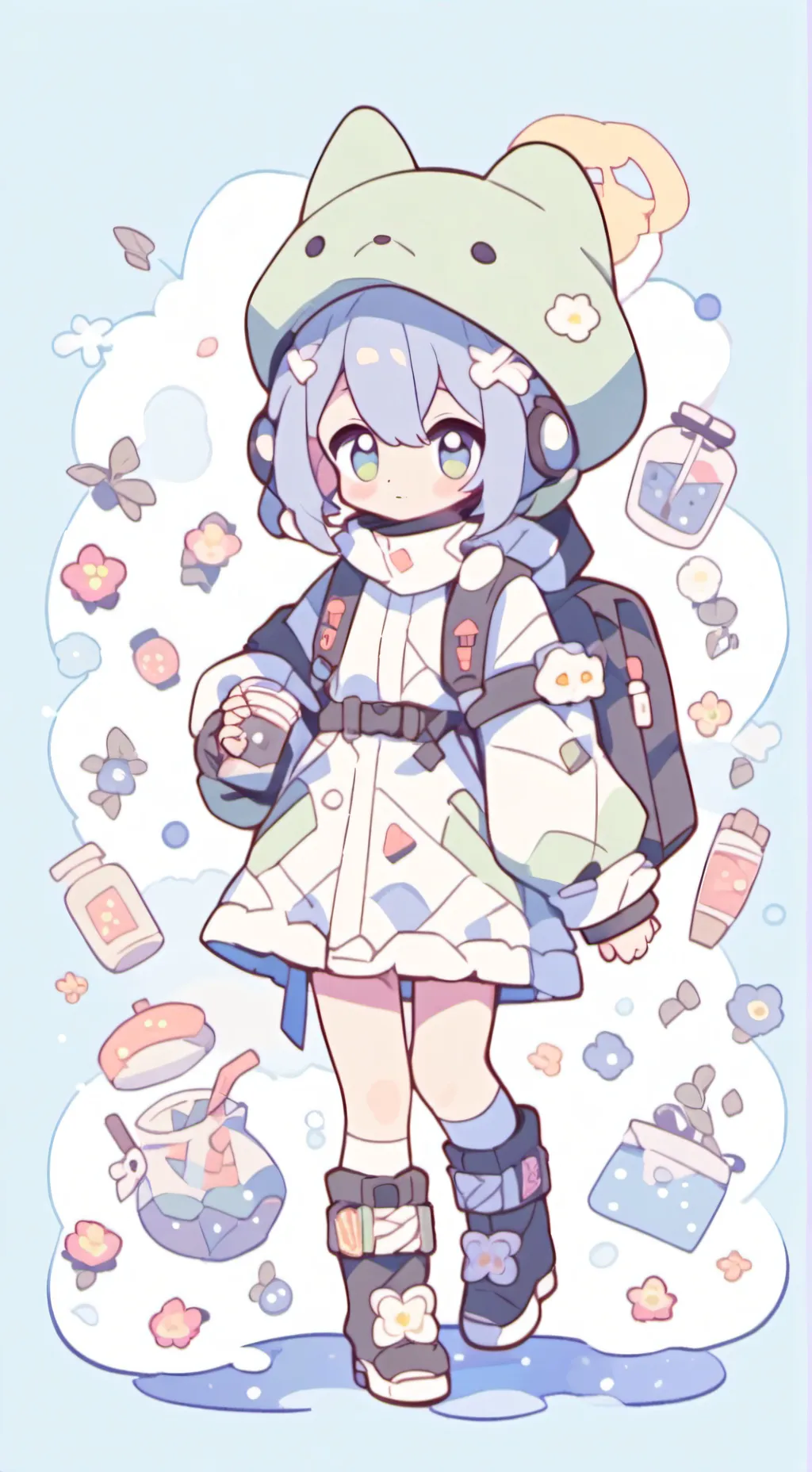 ai character: Triangle background