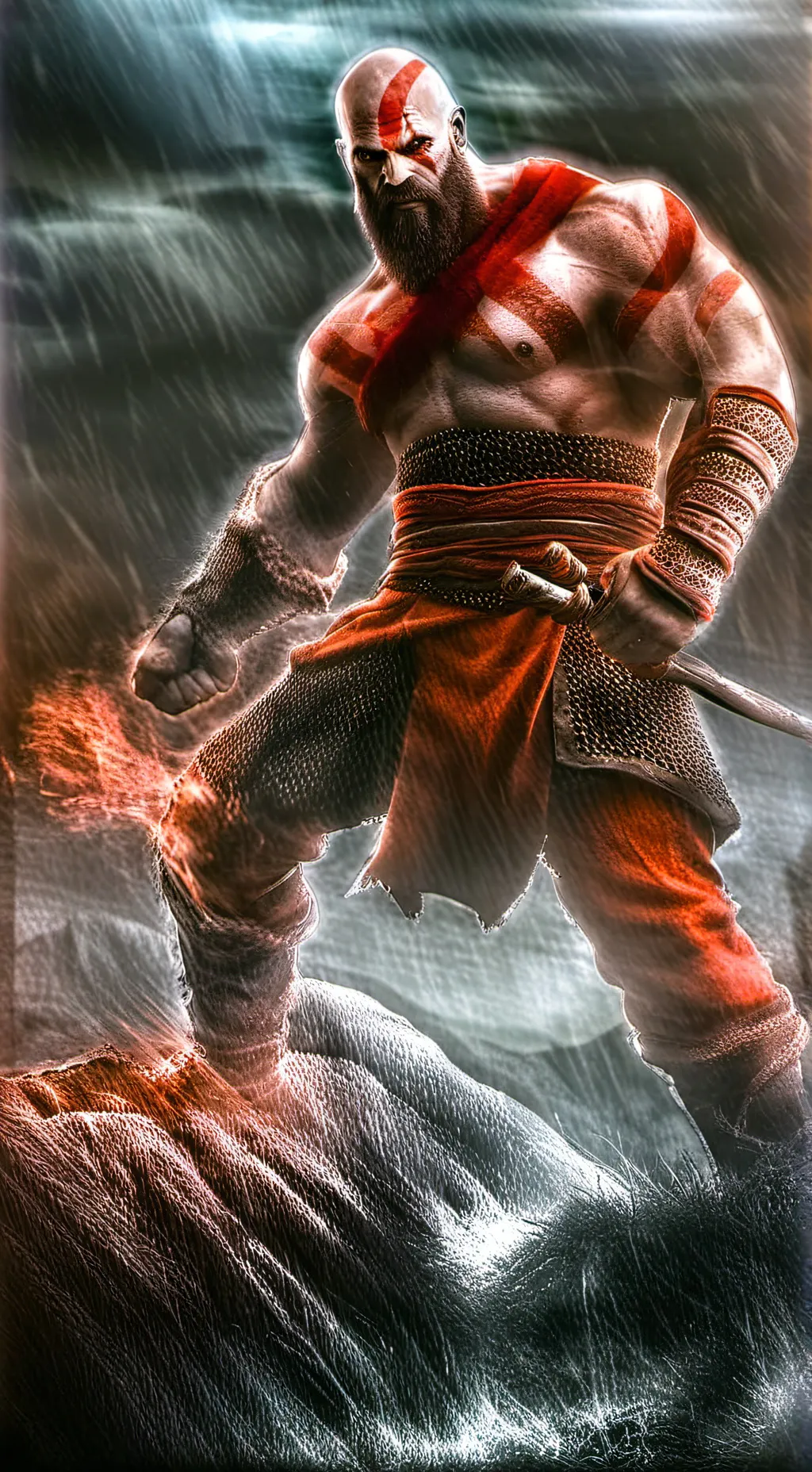 ai character: Kratos background