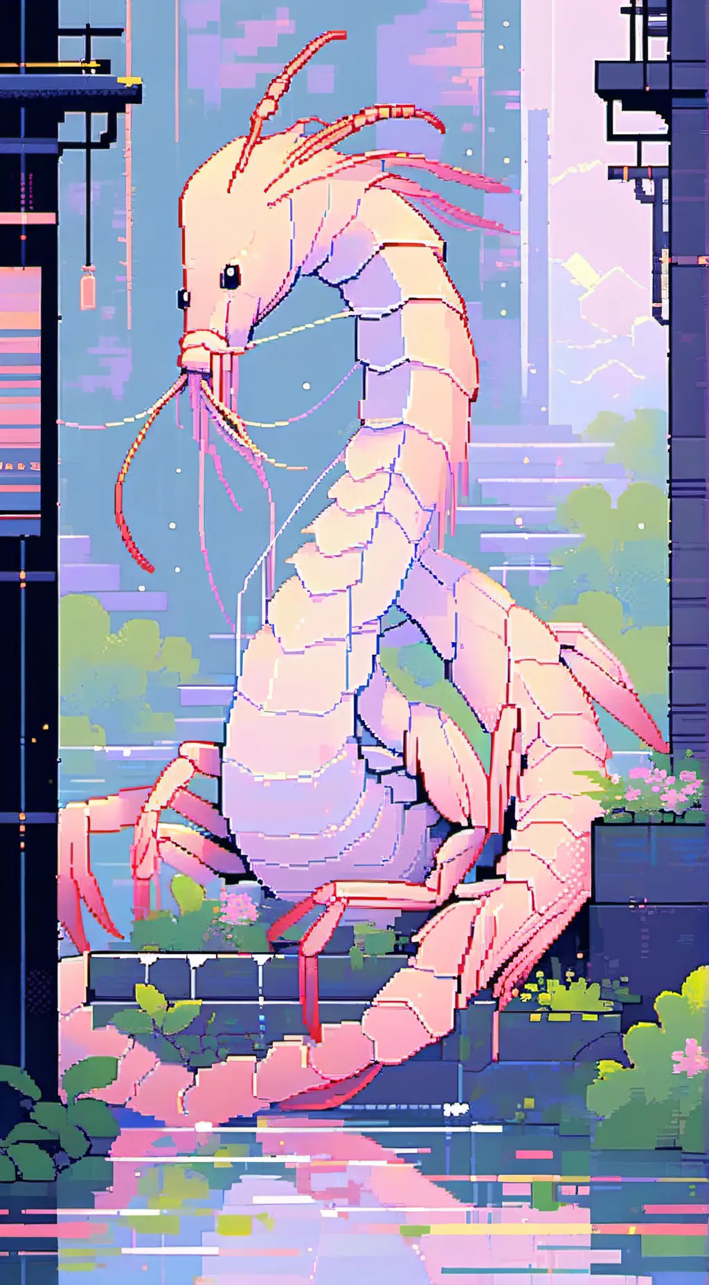 ai character: shrimpo (my fren) background