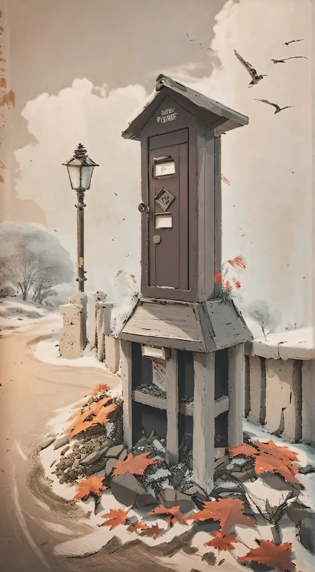 ai character: mailbox background