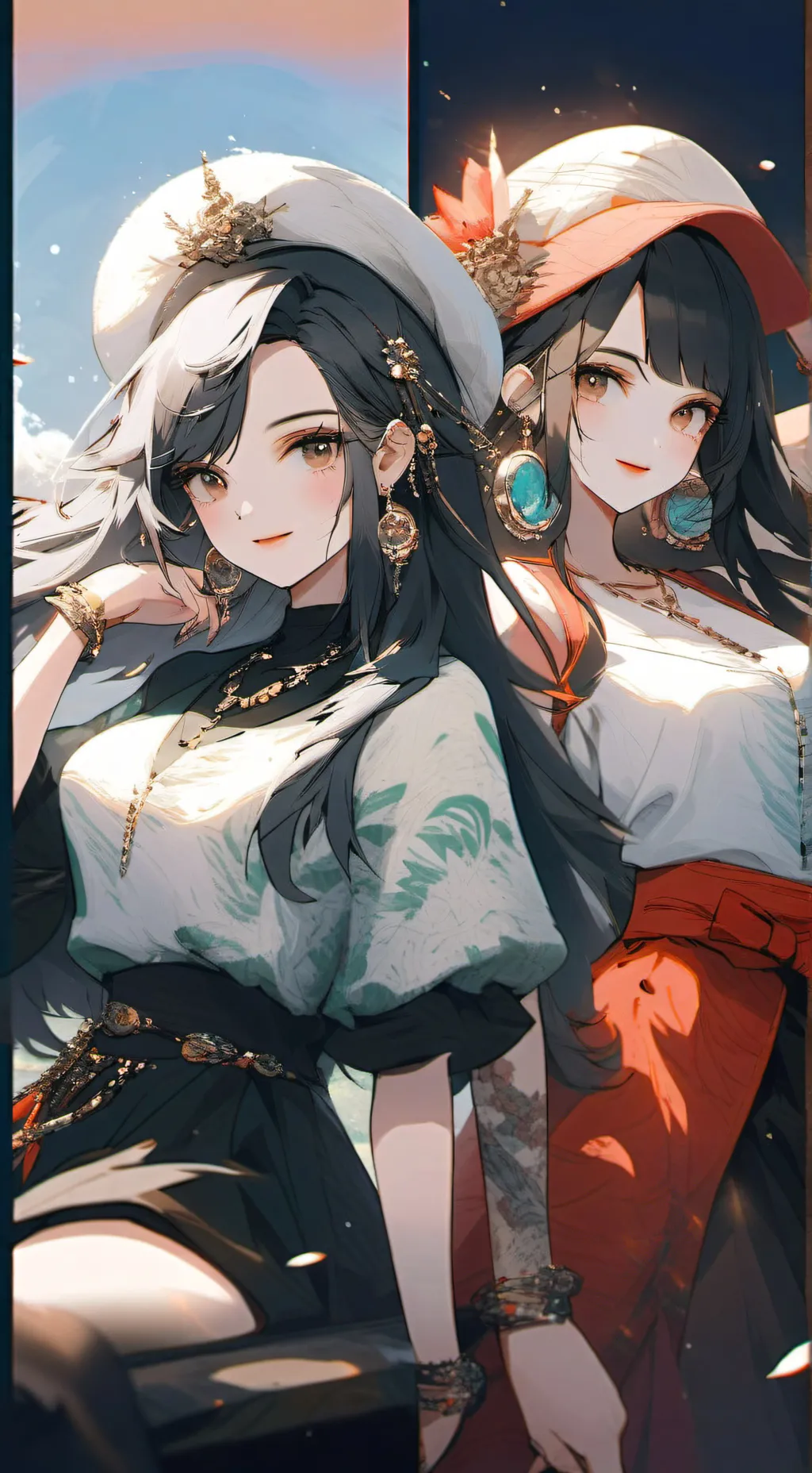 ai character: Ave and Sophie background