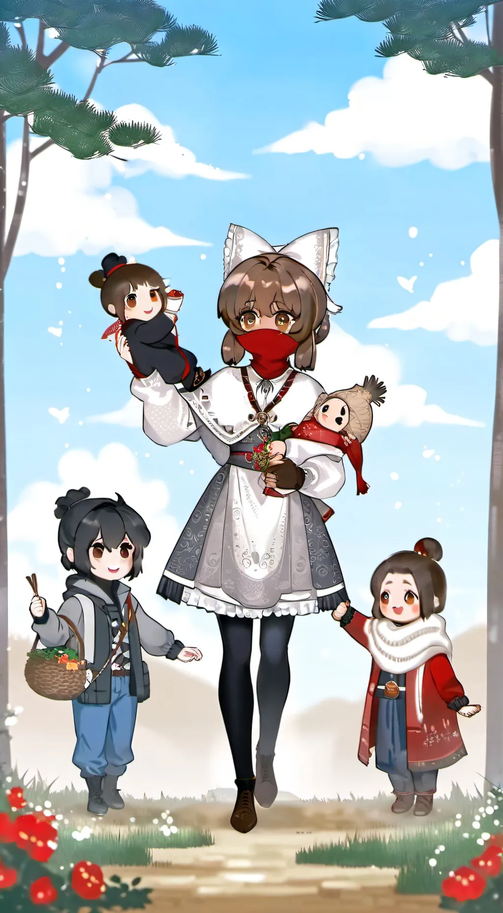 ai character: parents jeune  background