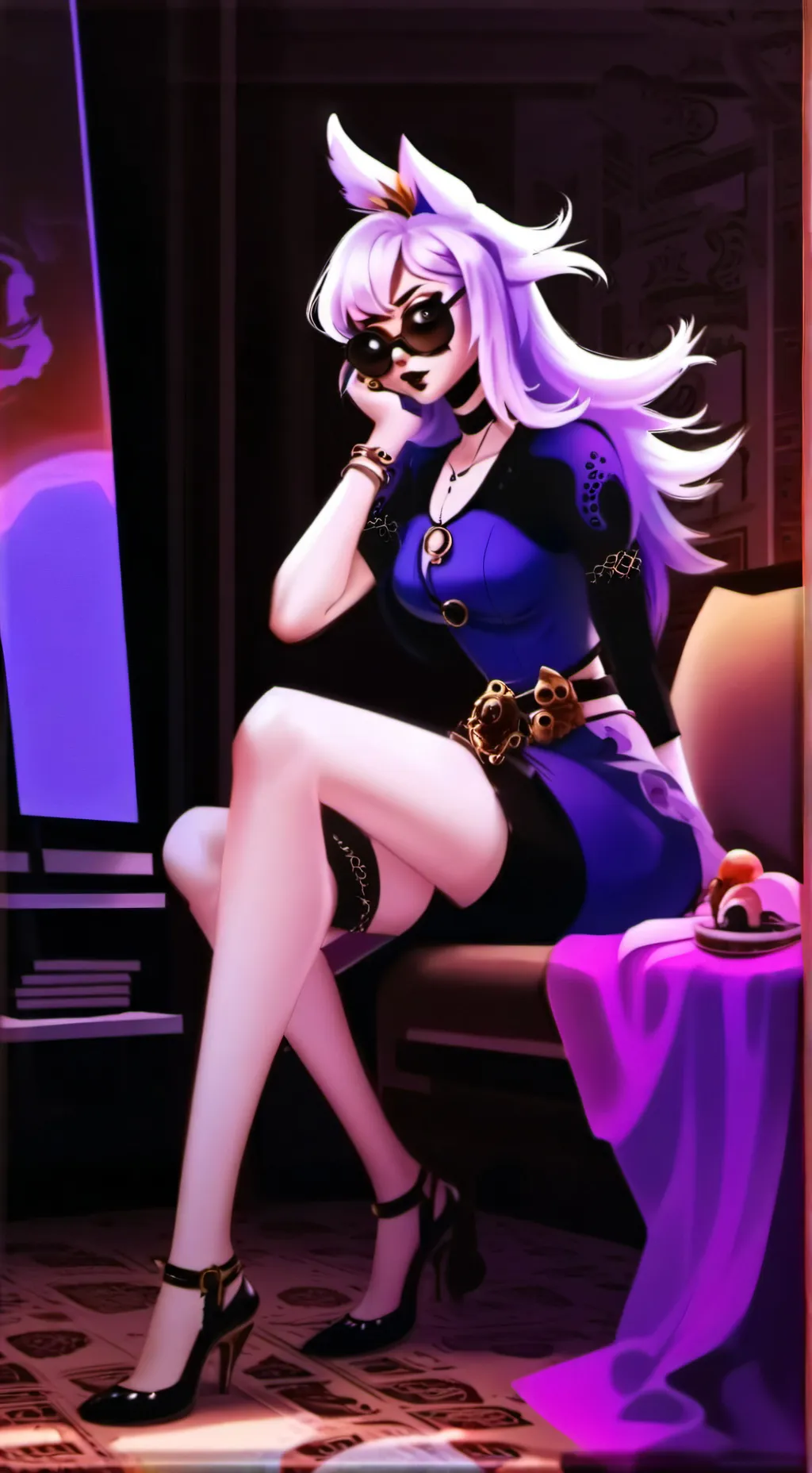 ai character: Eva Wolf  background