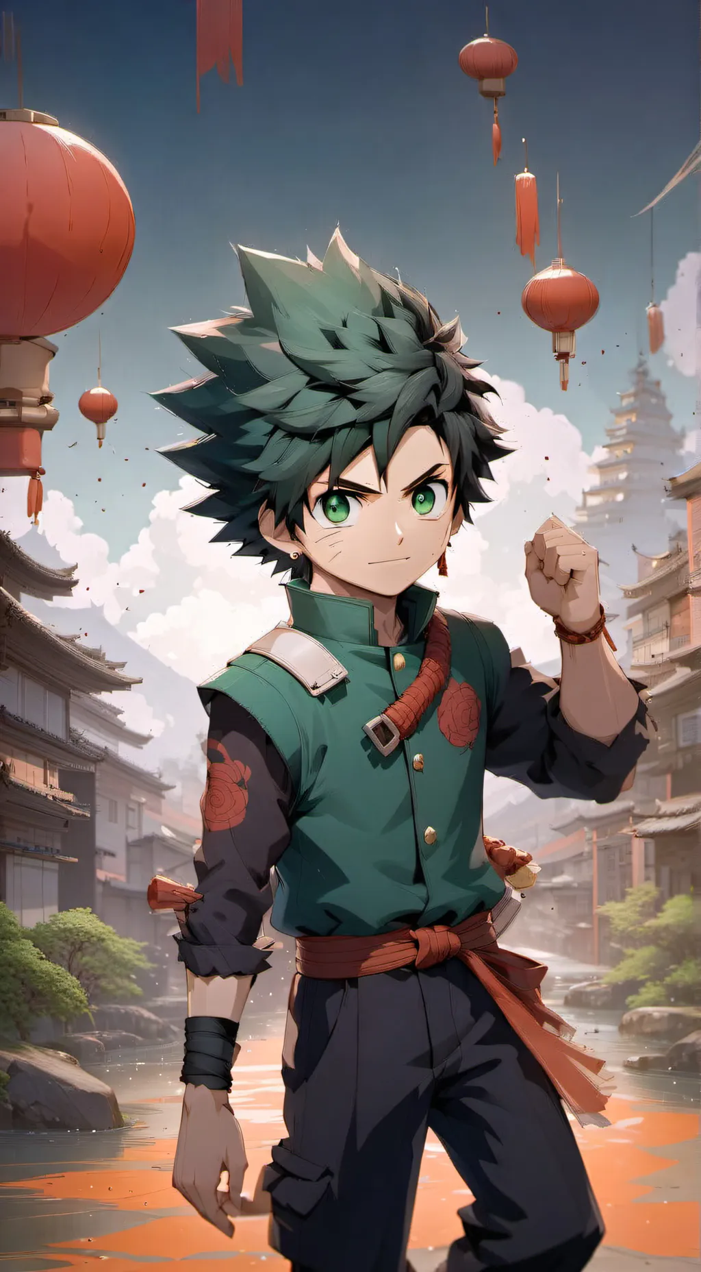 ai character: Mha x demon slayer background