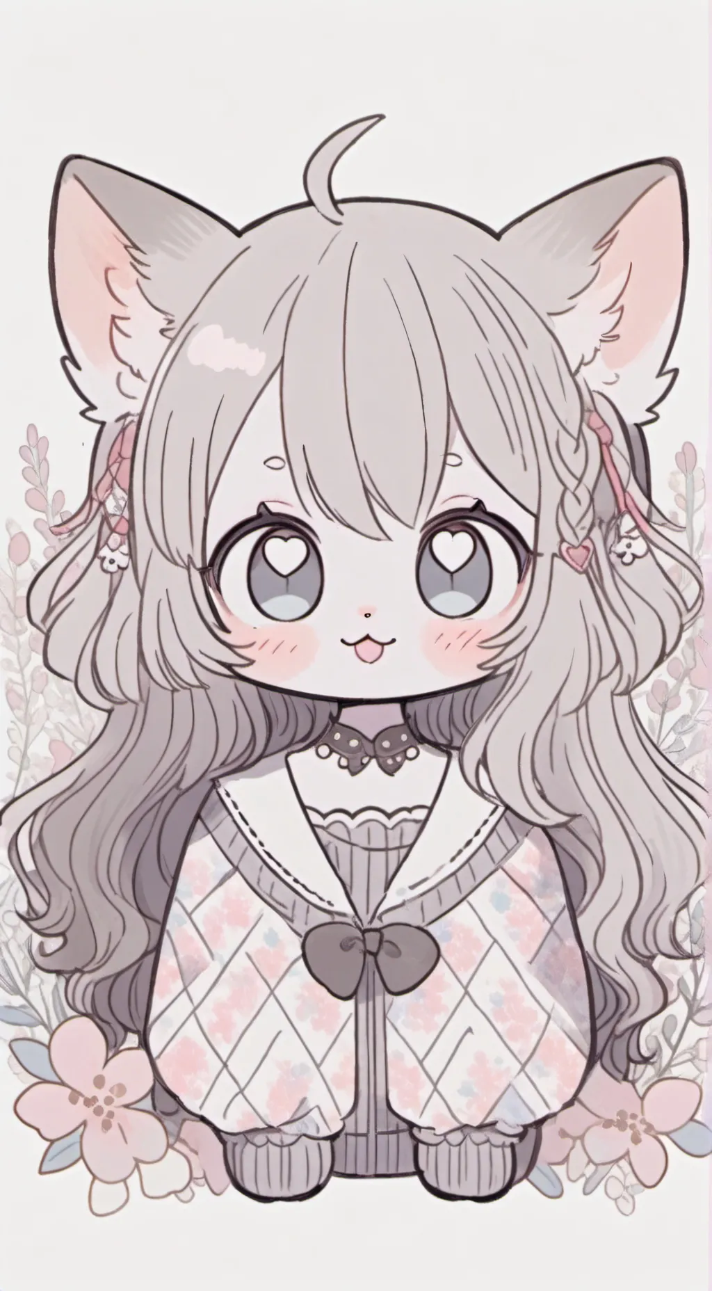 ai character: gray and wenda background