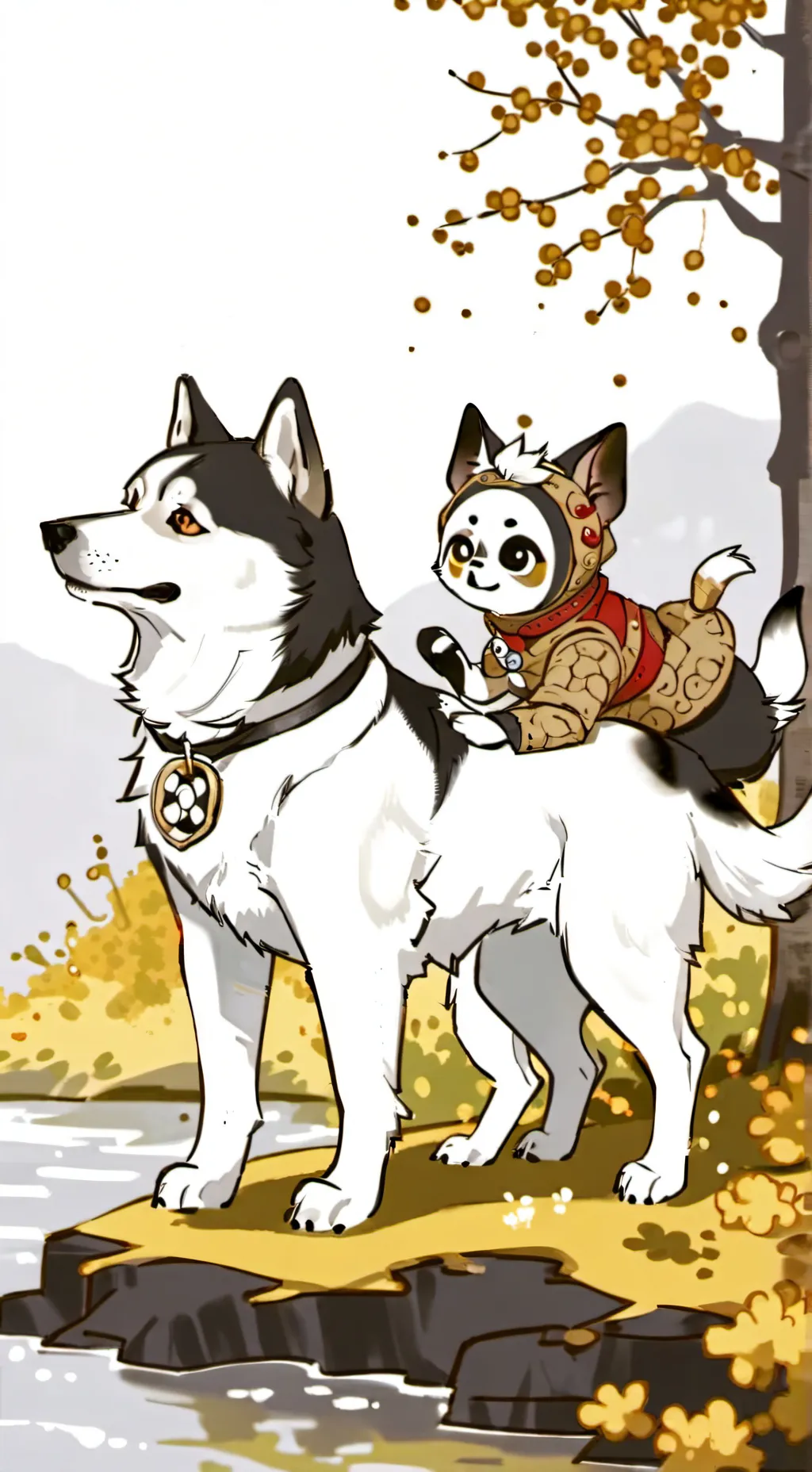 ai character: Gray background