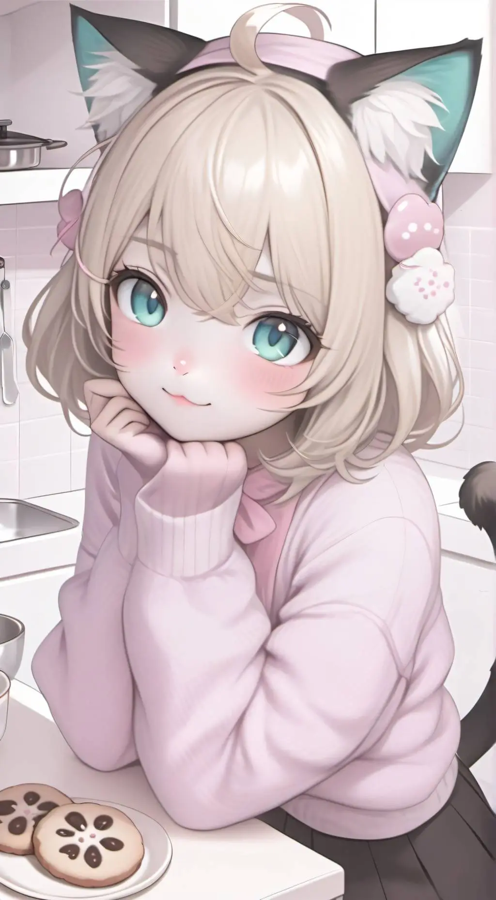 ai character: Cat girl background