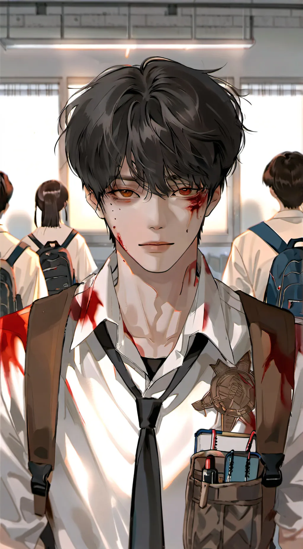 ai character: all of us are dead background