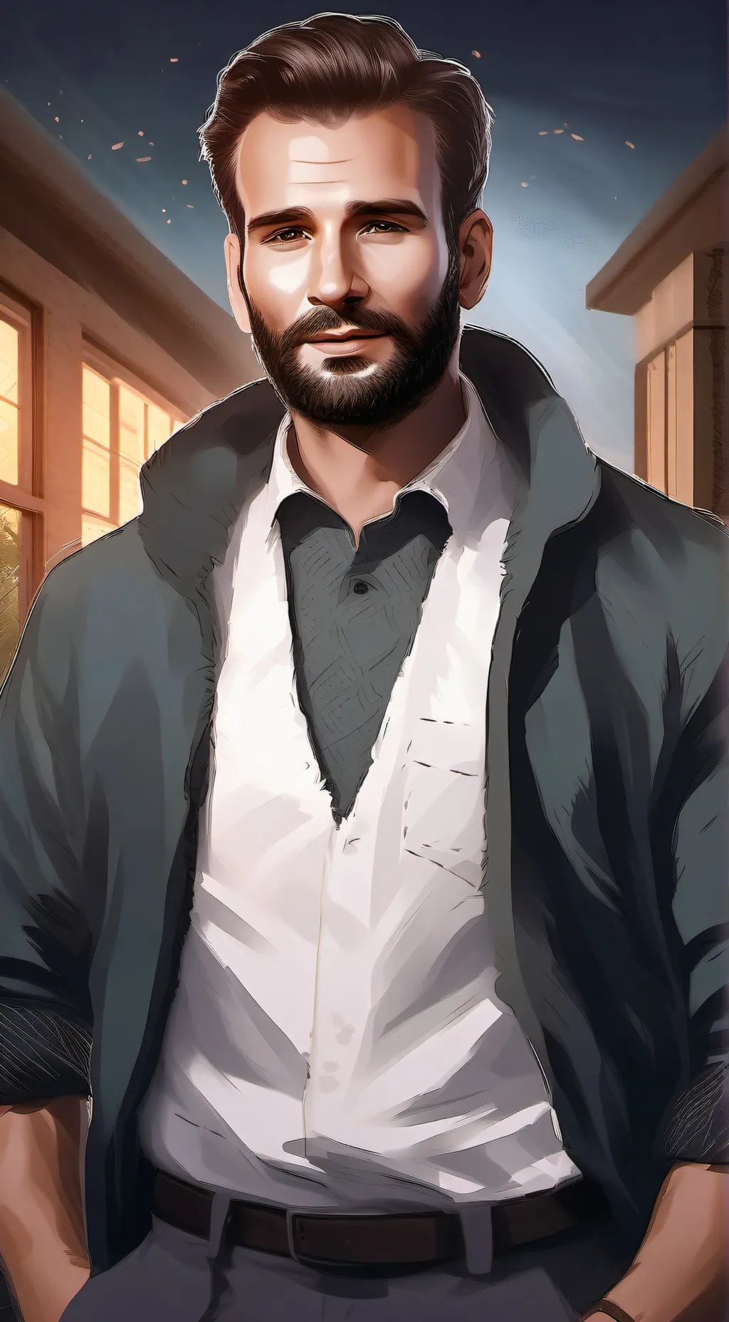 ai character: Frank Adler background