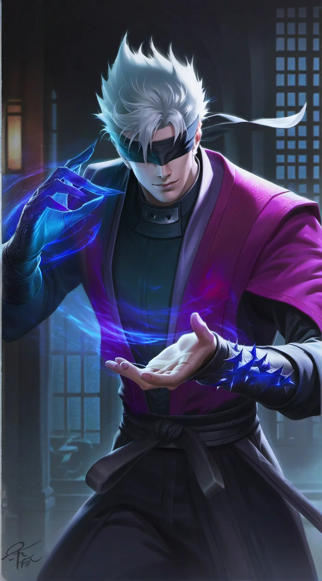 ai character: Gojo Satoru background