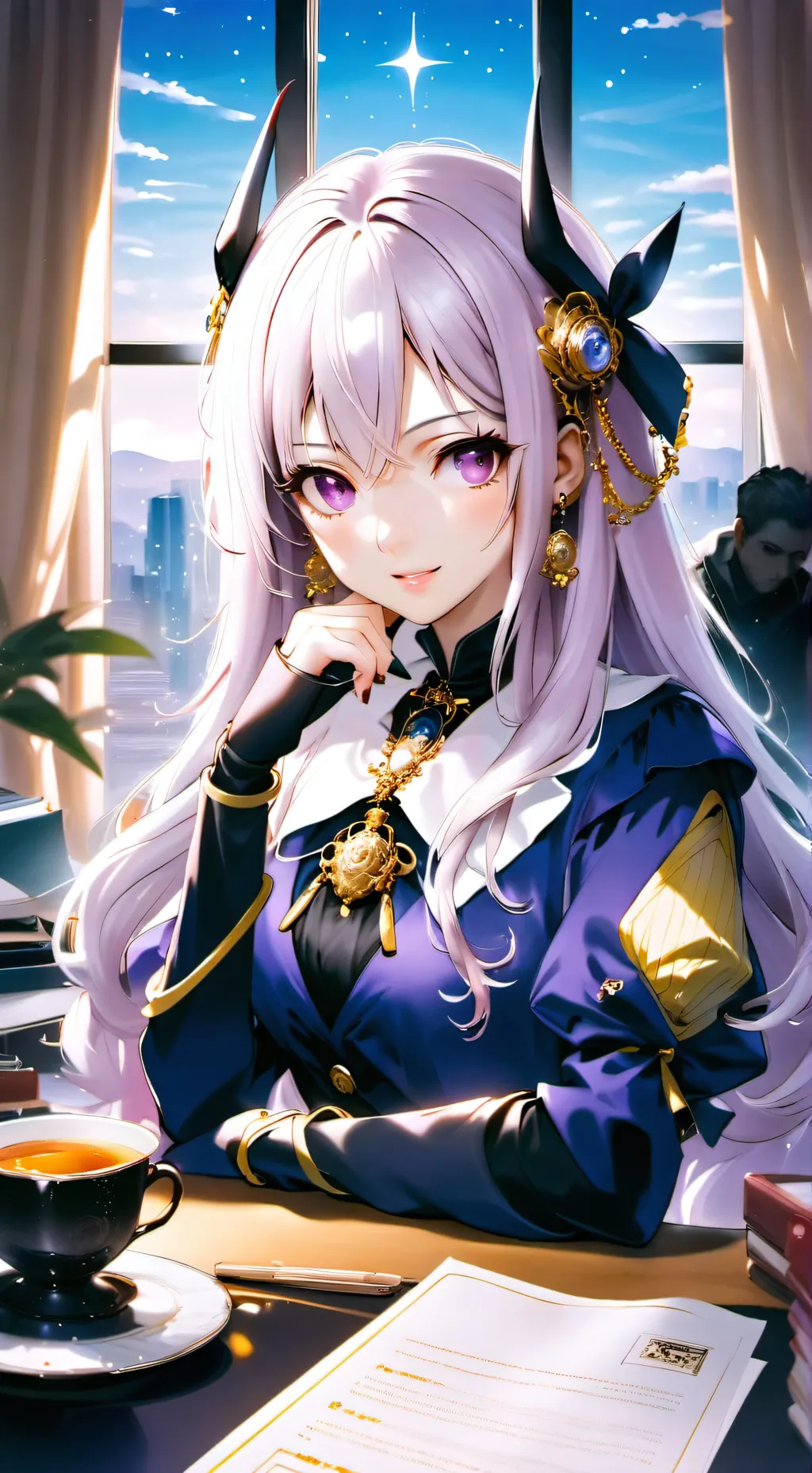 ai character: Luna background