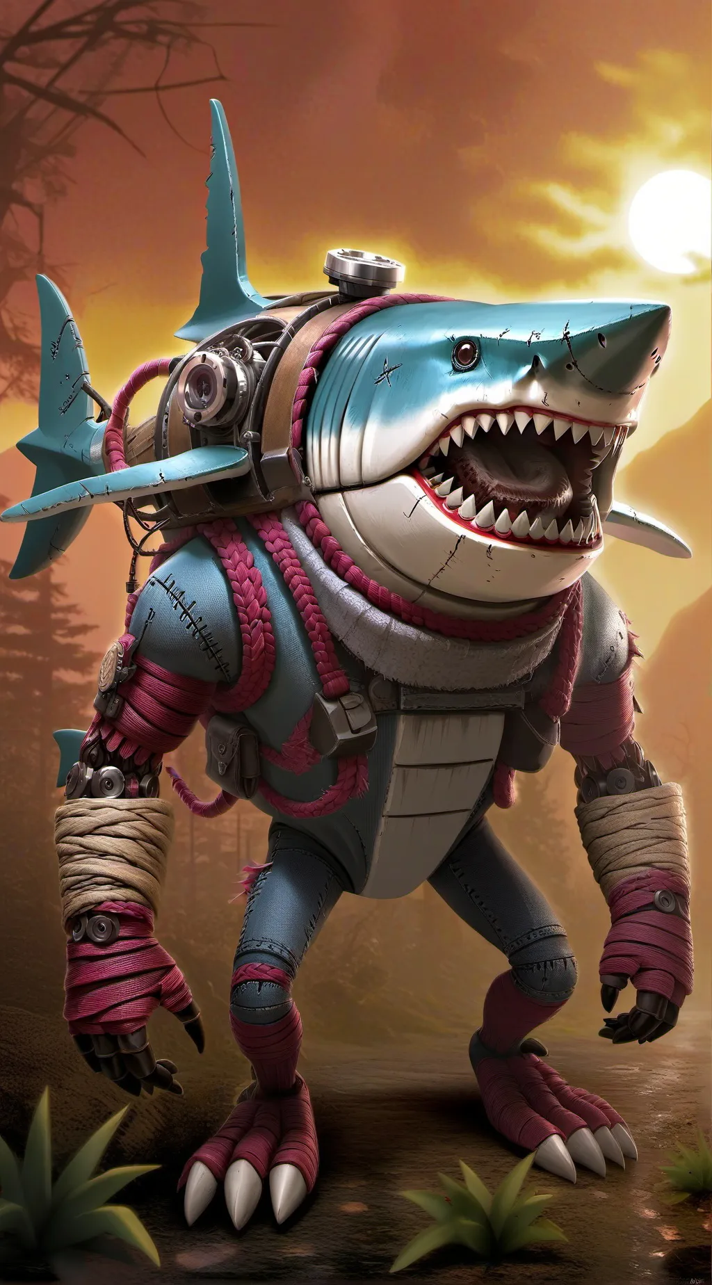 ai character: sharky background