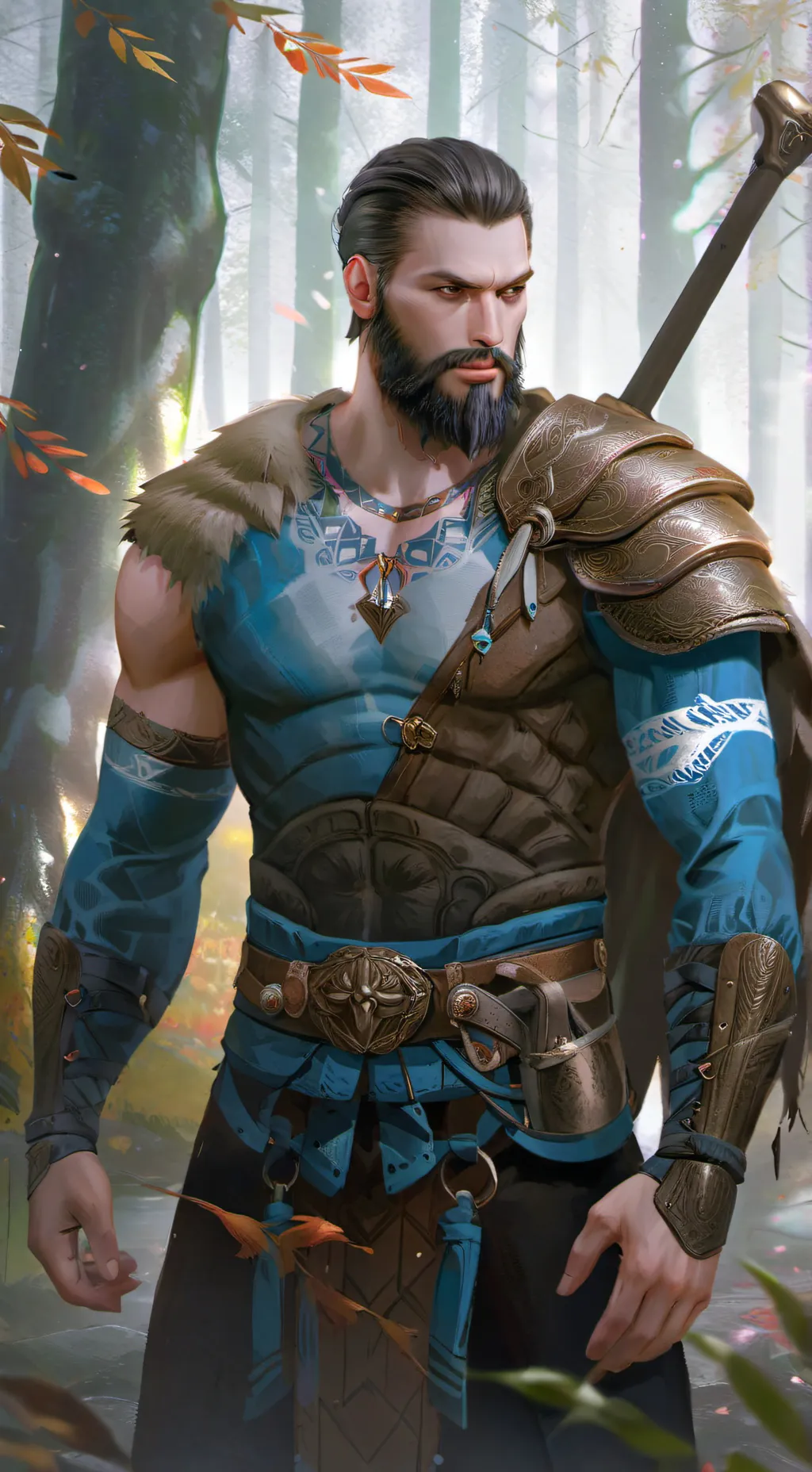 ai character: Axel Luther  background