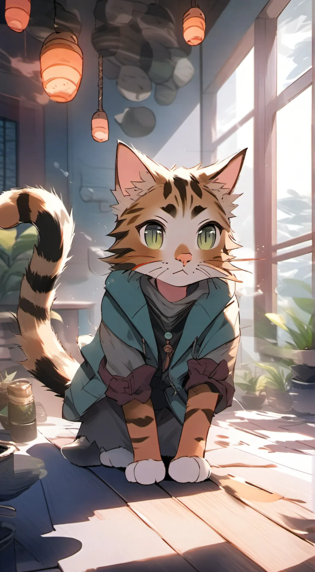 ai character: Garota Gato background