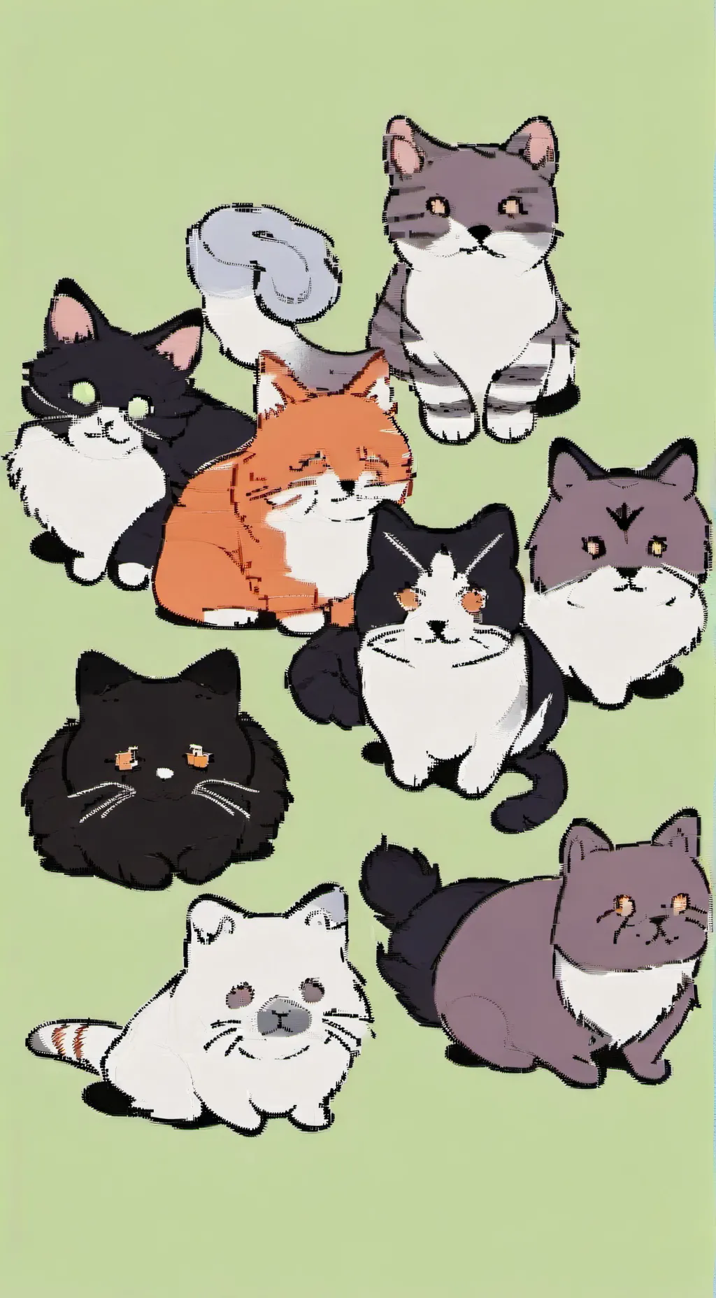 ai character: Hashiras as cats💓 background