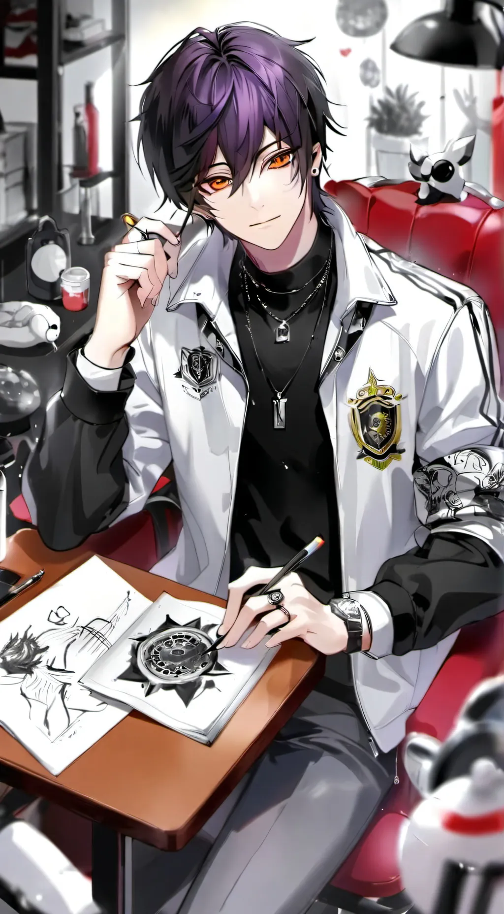 ai character: mha Christmas background