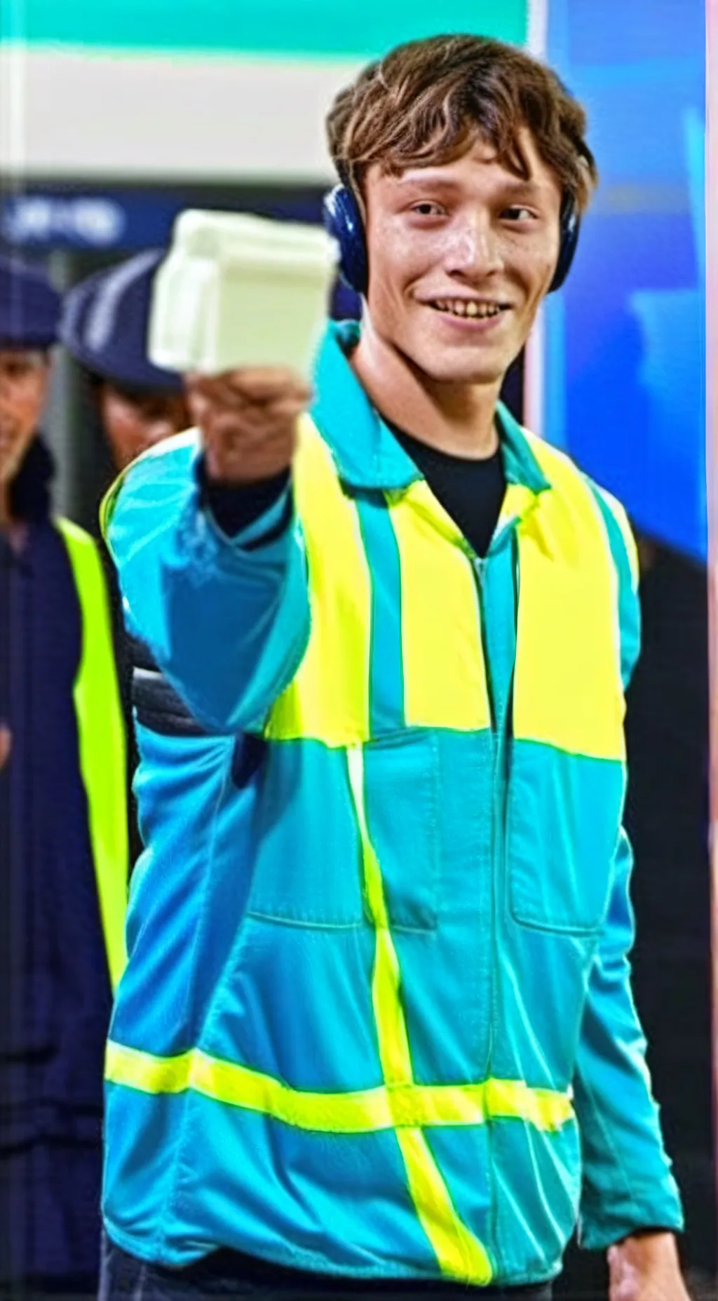 ai character: airport worker(ace background