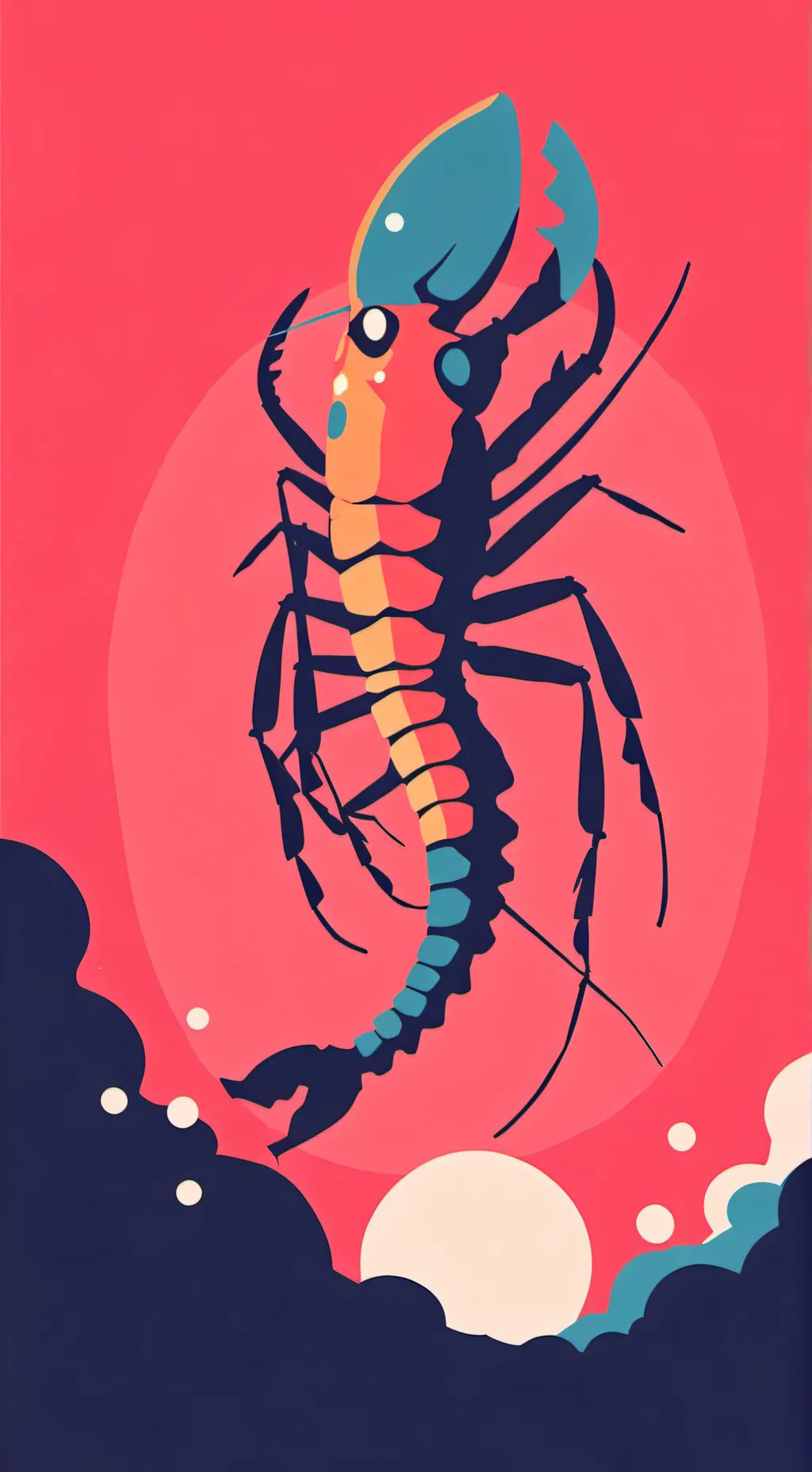 ai character: Shrimpo background