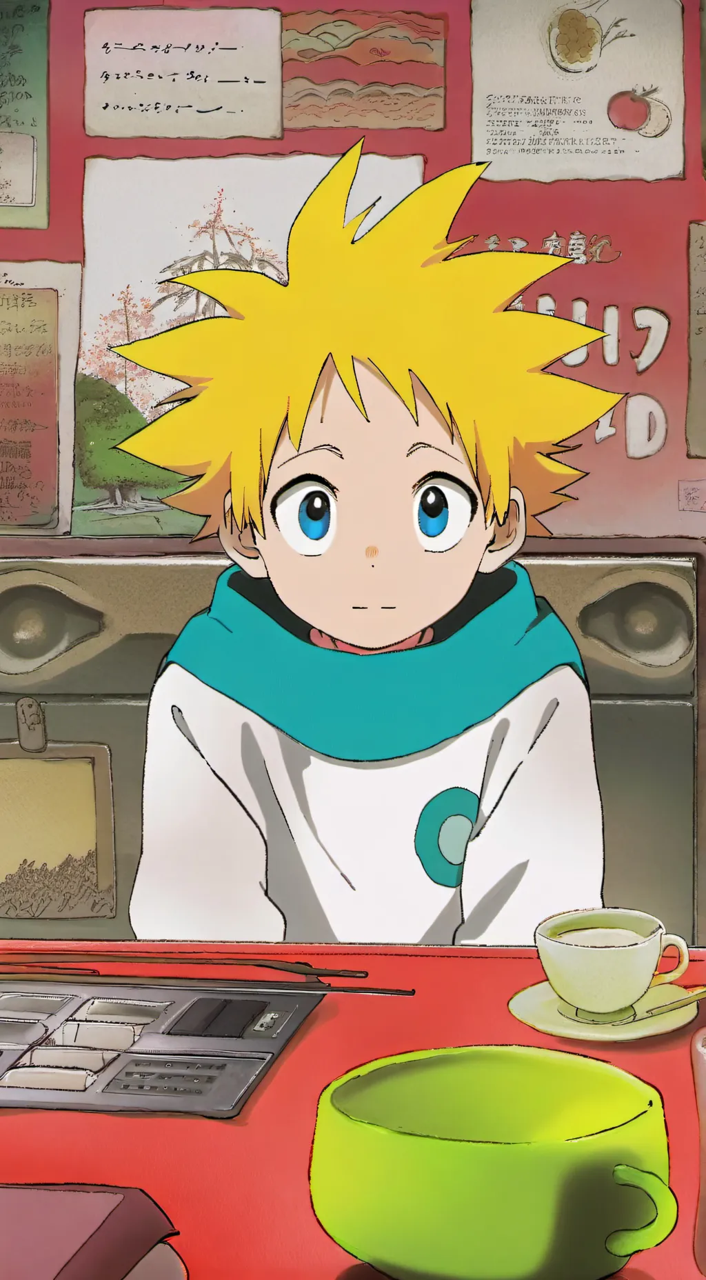 ai character: Mha meeting  background