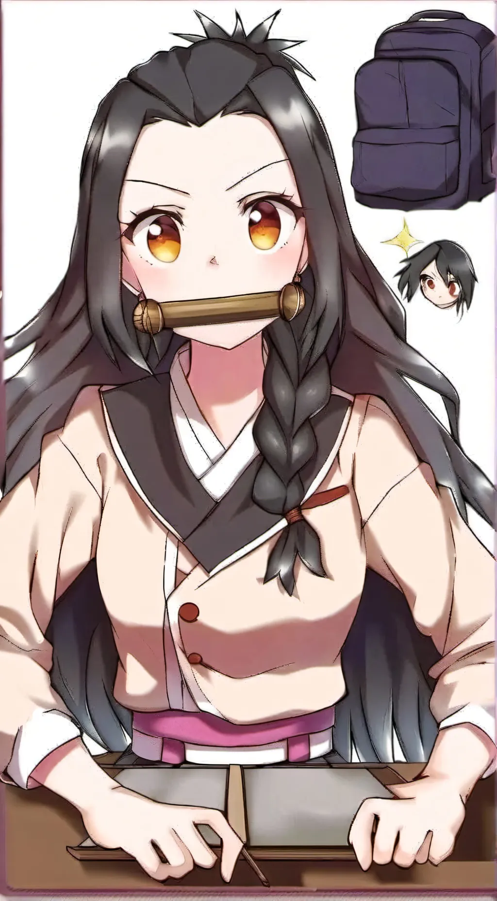 ai character: Nezuko Kamado background