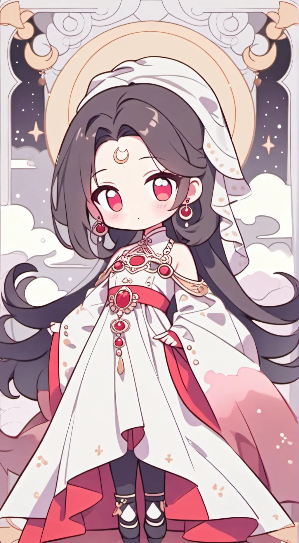 ai character: Moon background