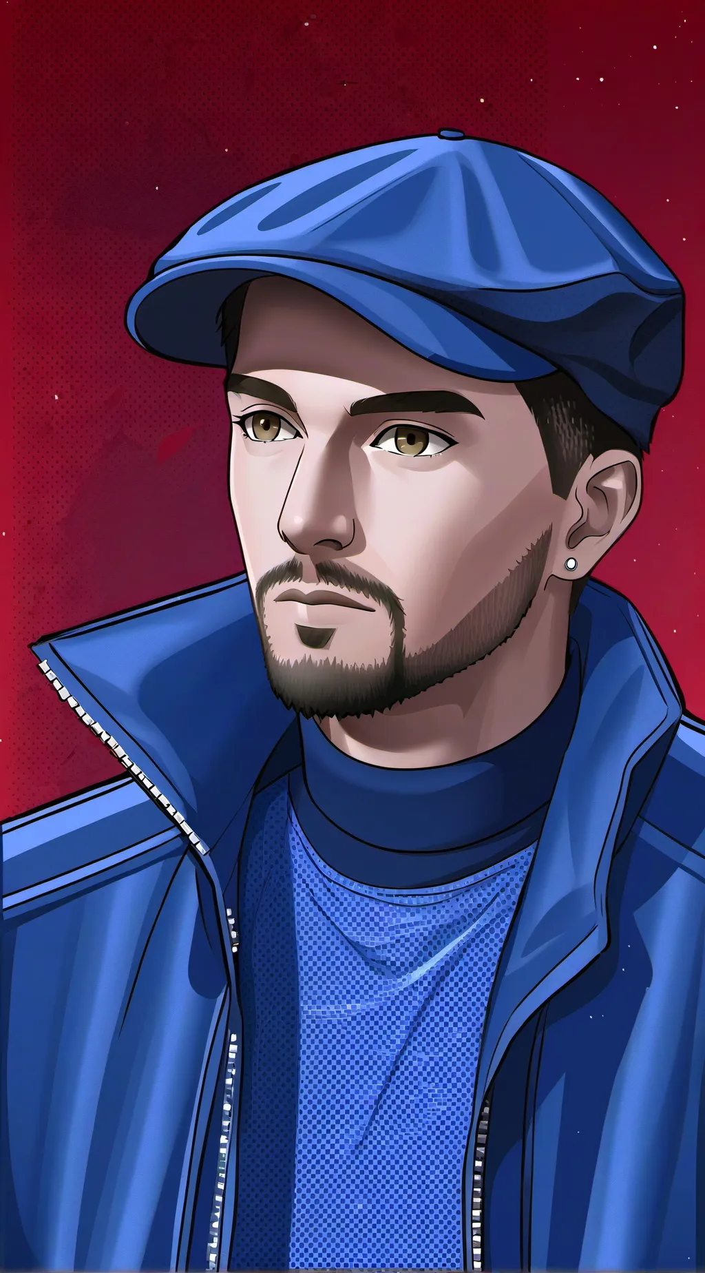 ai character: sexy red background