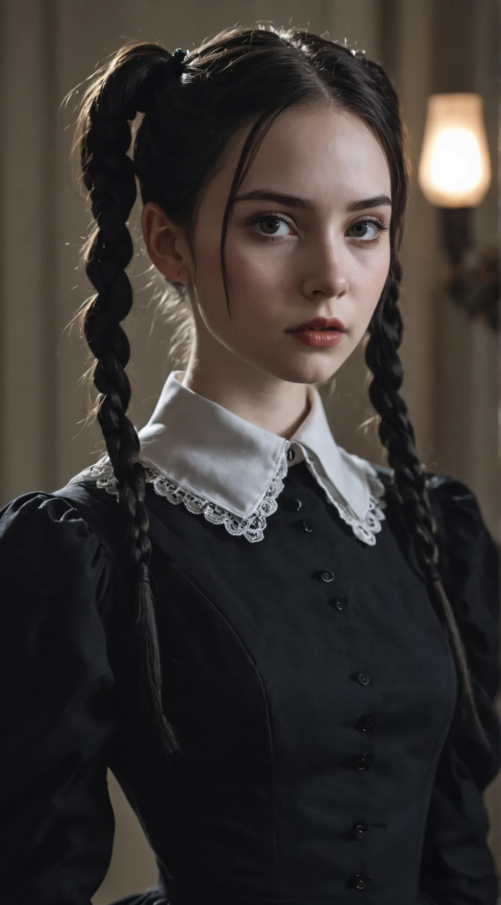ai character: Wednesday Addams background