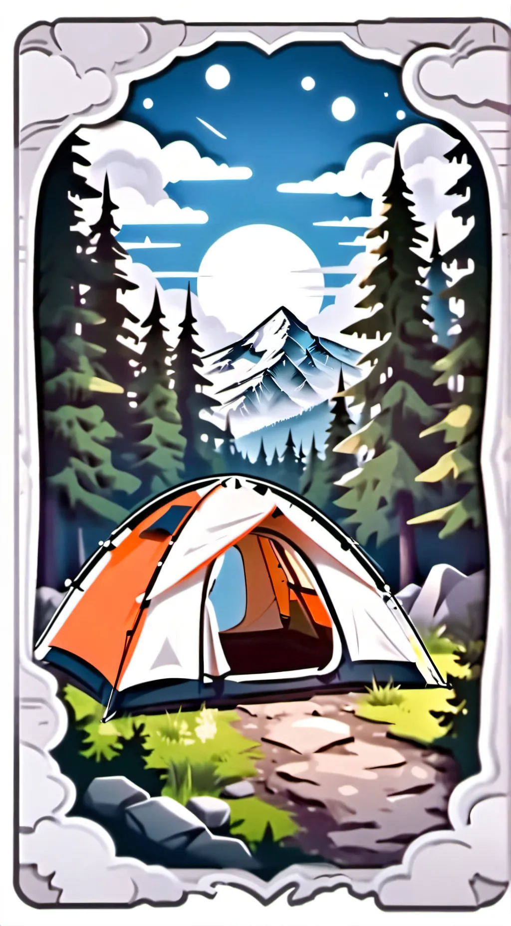 ai character: Sprunki Camping background
