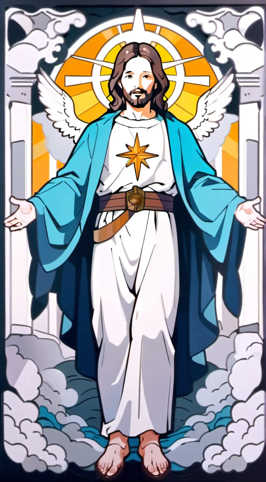 ai character: Jesus background