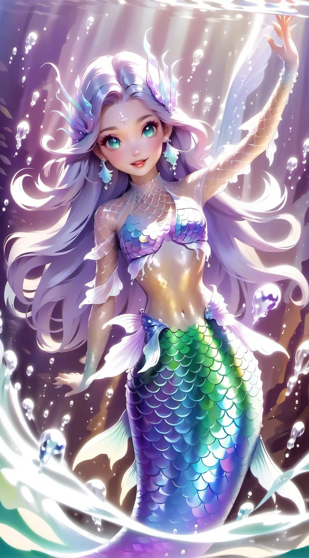 ai character: mha mermaid  background