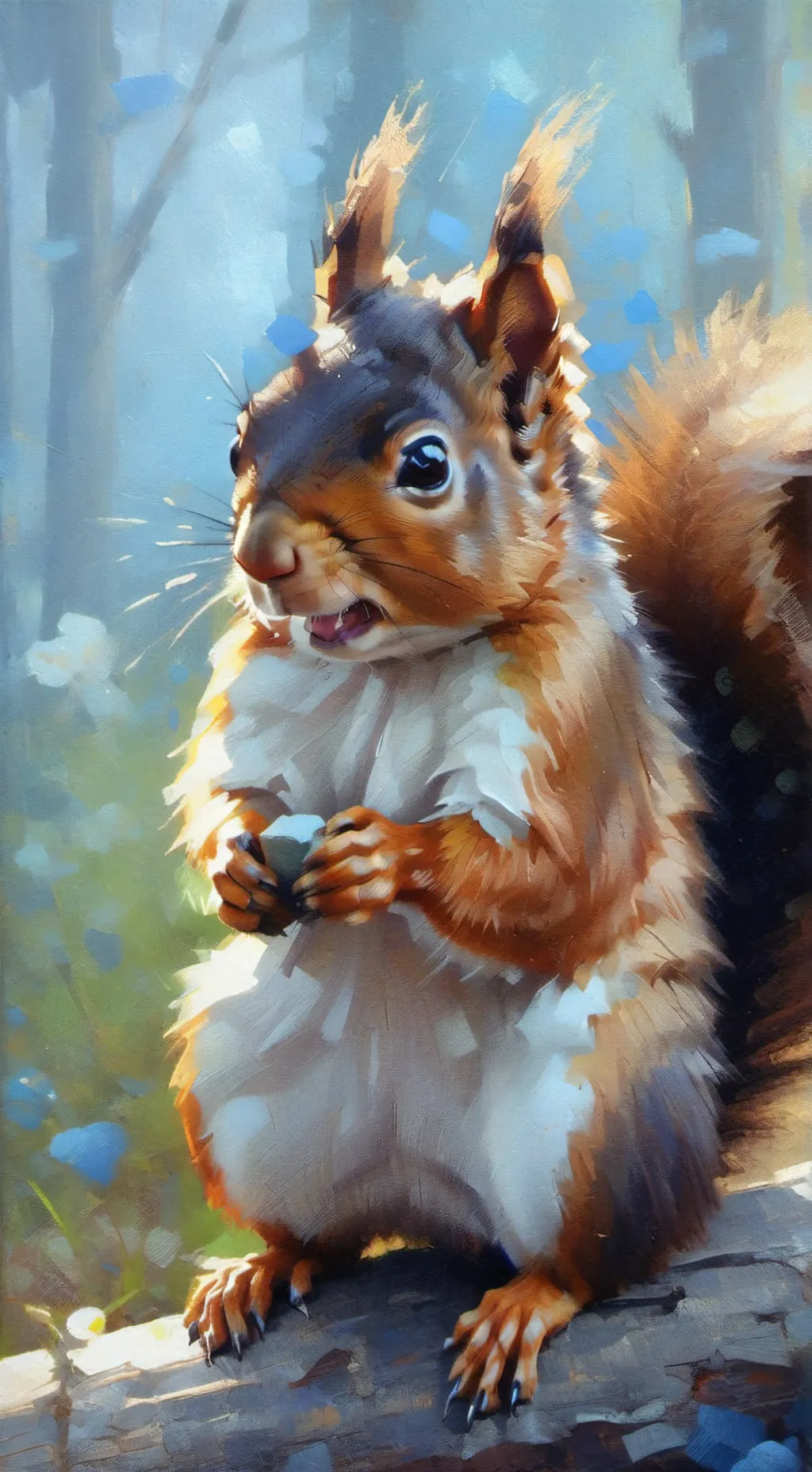 ai character: Squirrel 🐿️ background