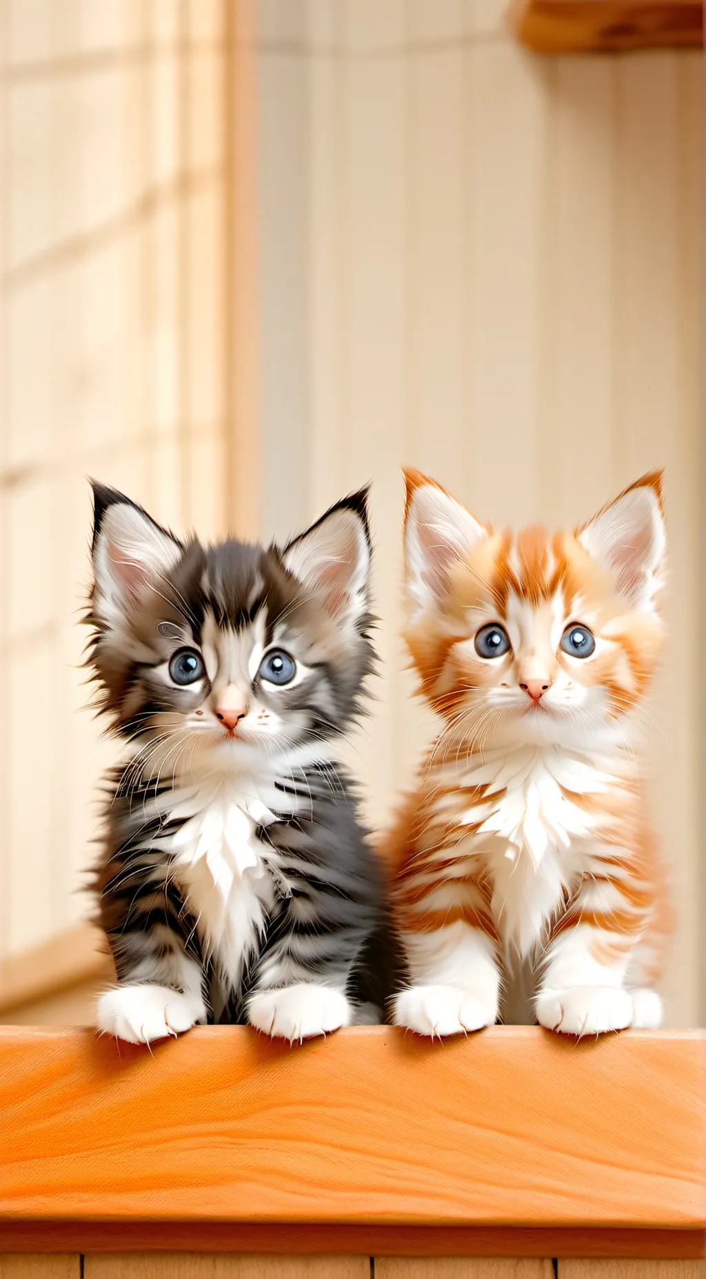 ai character: two friend cats background