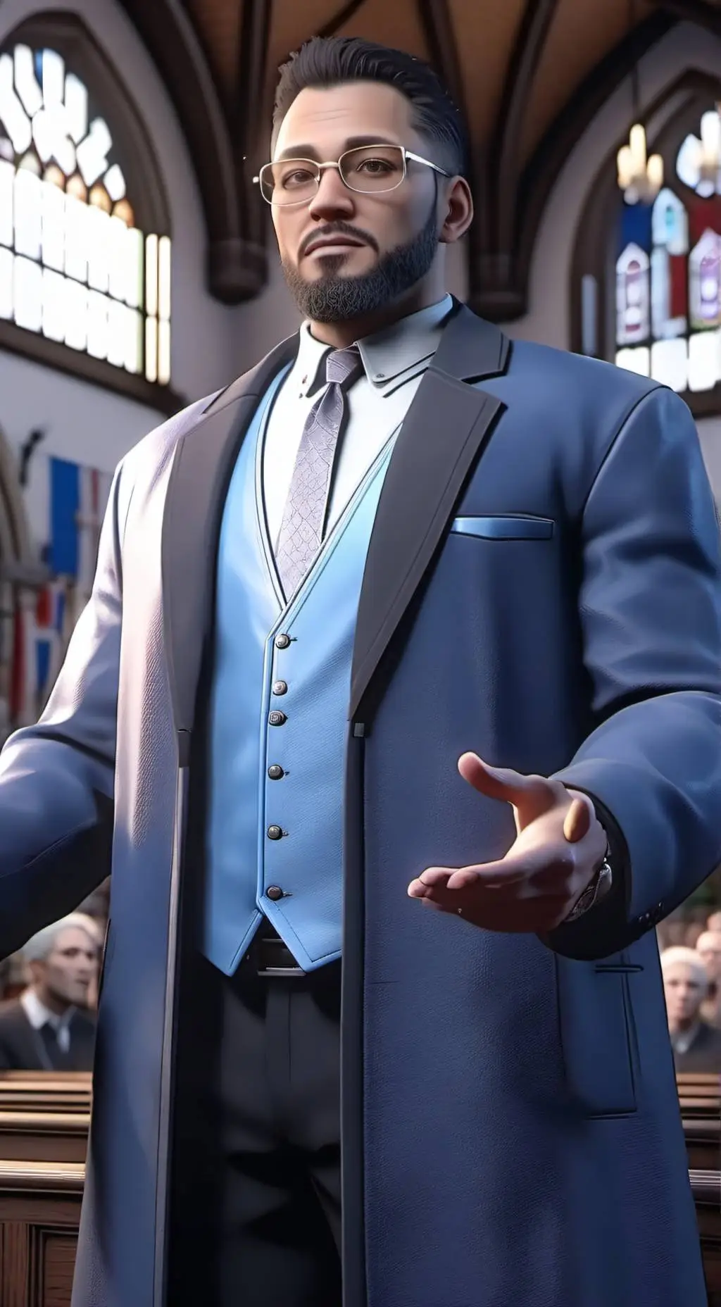 ai character: Pastor Lucas Ivey background