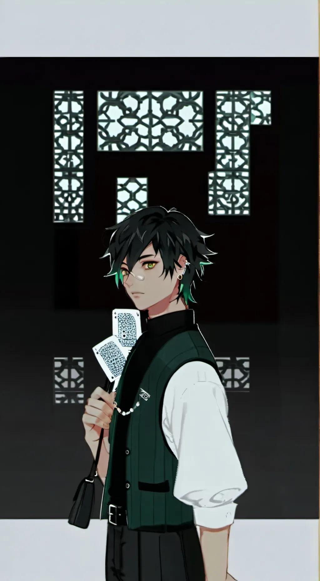 ai character: Tanjiro Squid Game background