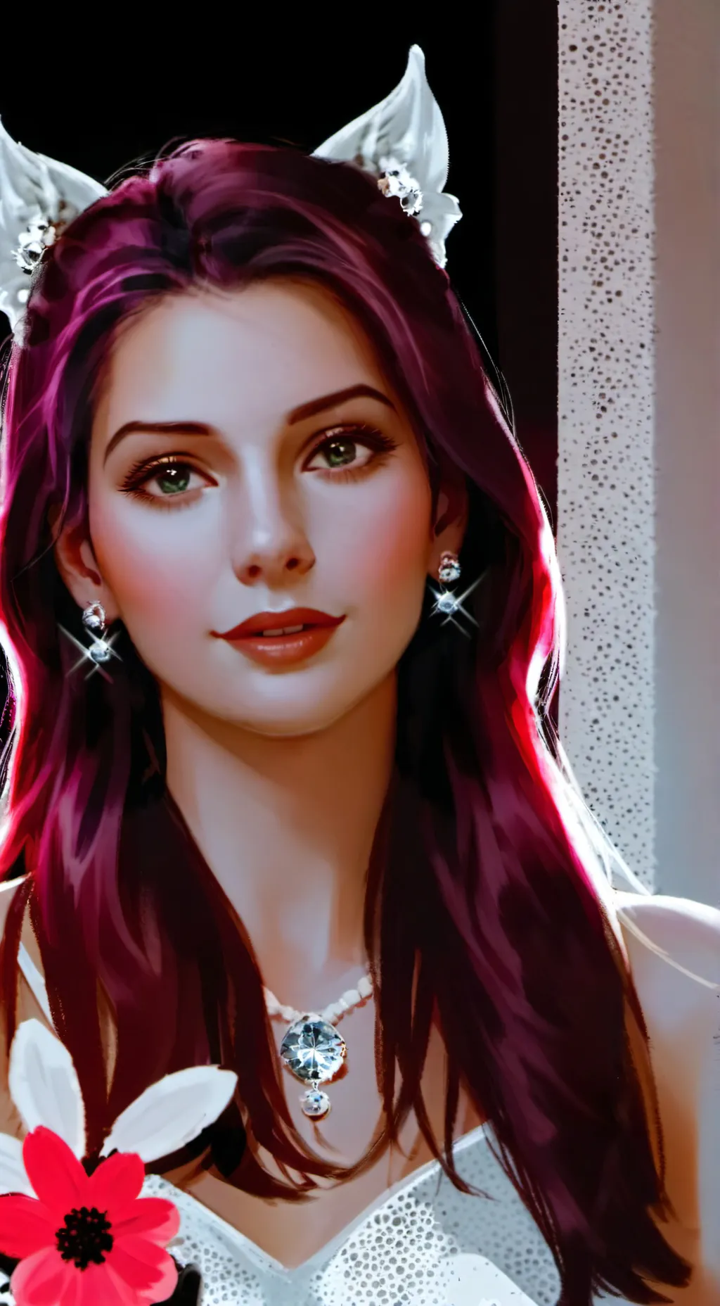 ai character: zafira gatita huma background